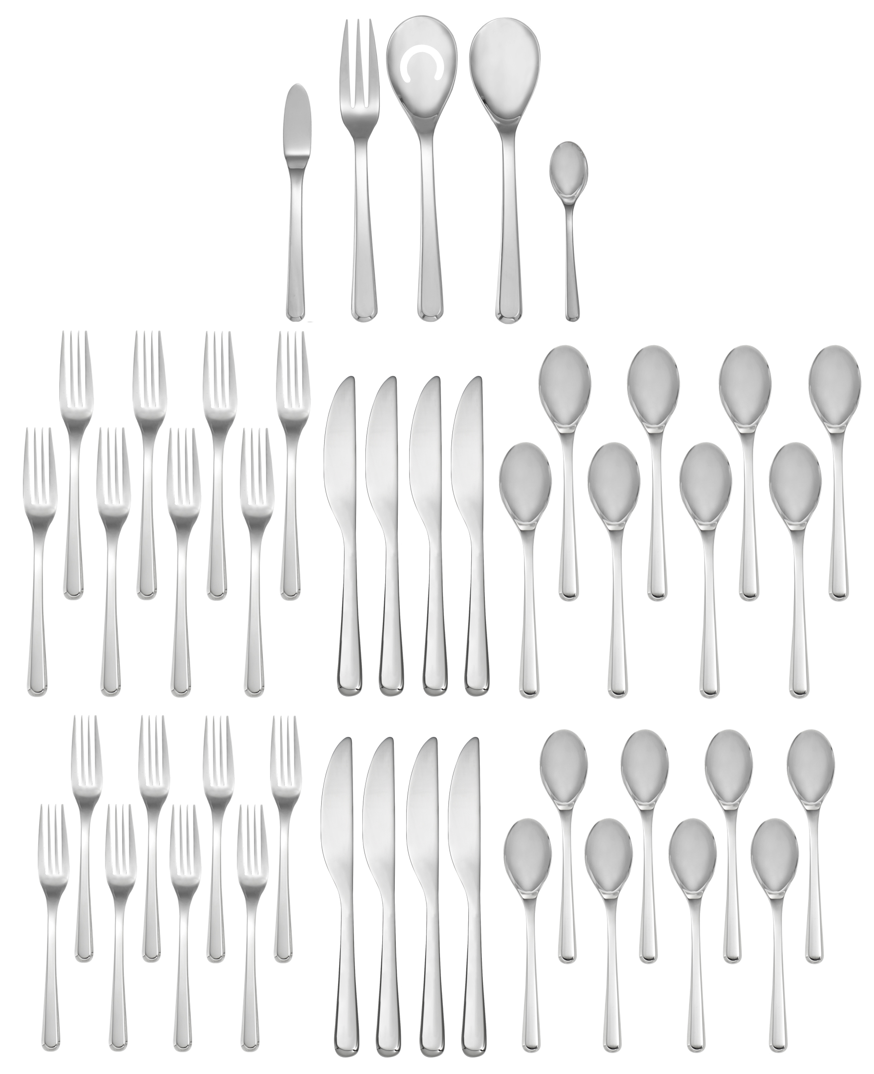 Aura 45-Piece Flatware Set image number null