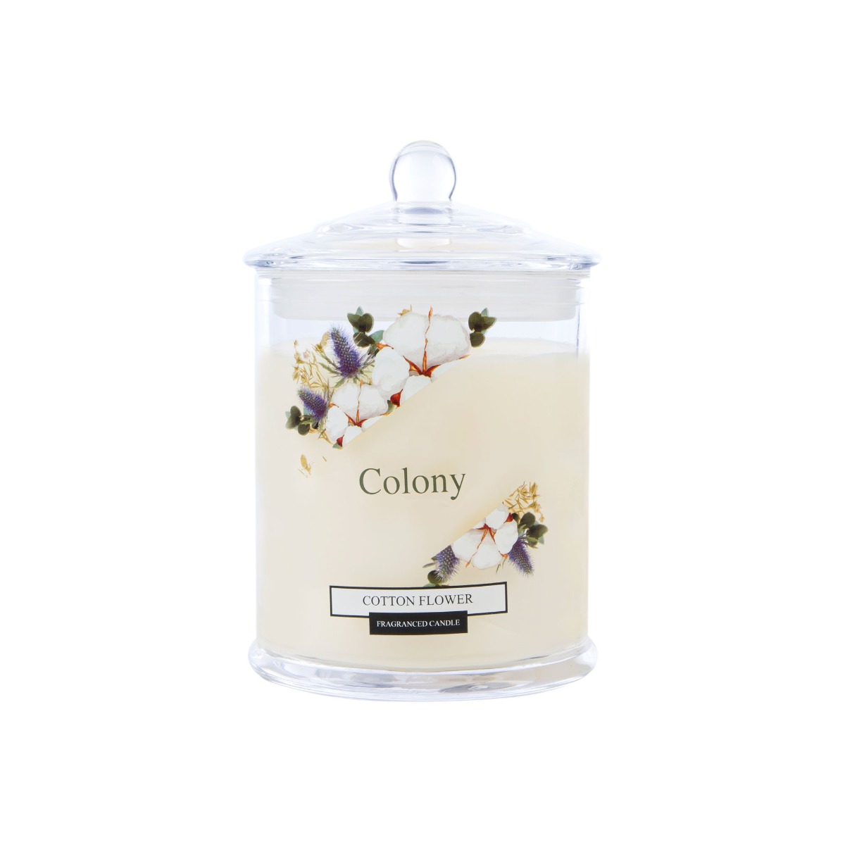 Cotton Flower Candle Jar image number null