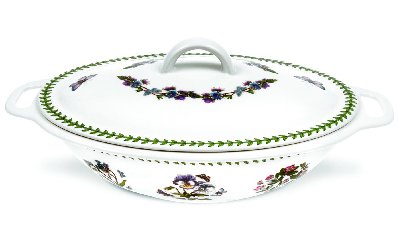 Botanic Garden 15 Inch Covered Oval Casserole (Assorted Motifs) image number null