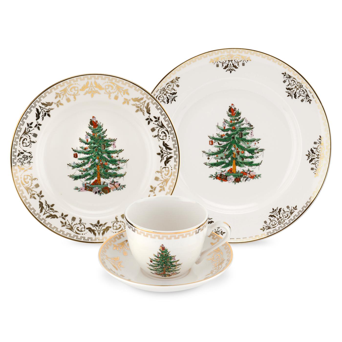 Christmas Tree Gold Collection 4-Piece Place Setting image number null