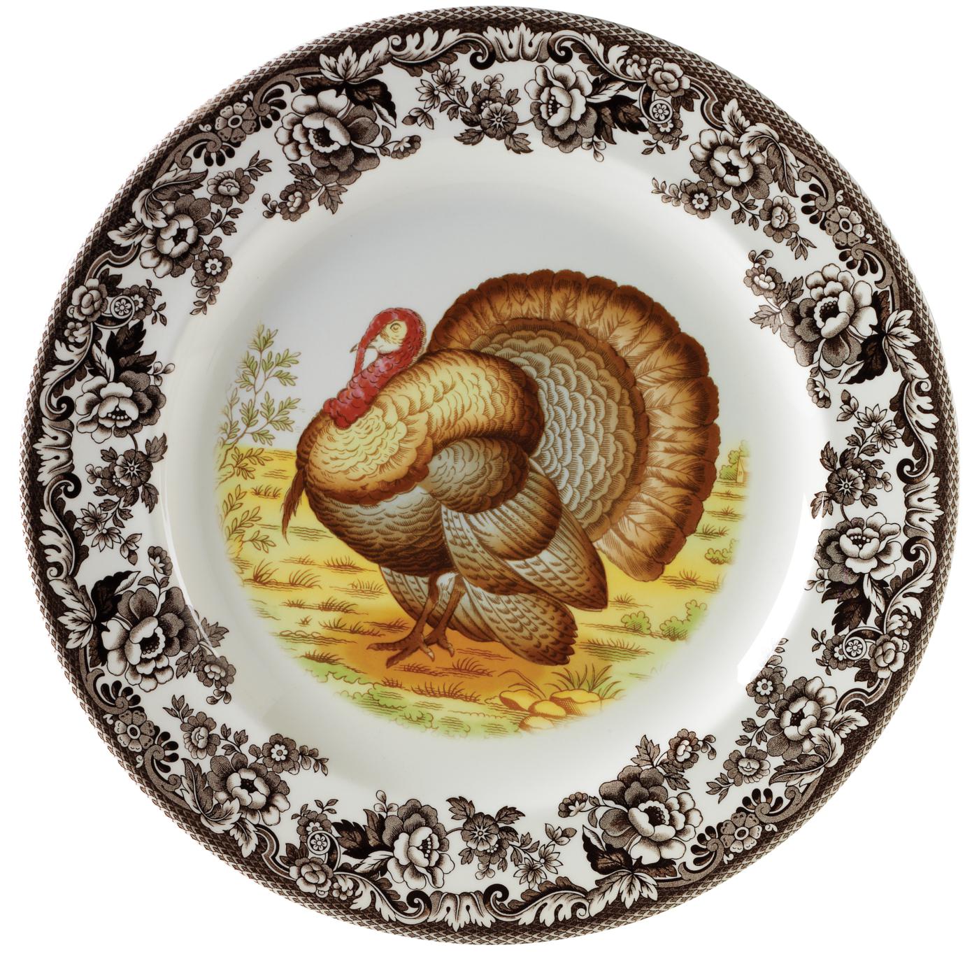 Woodland Round Platter 12 Inch, Turkey image number null