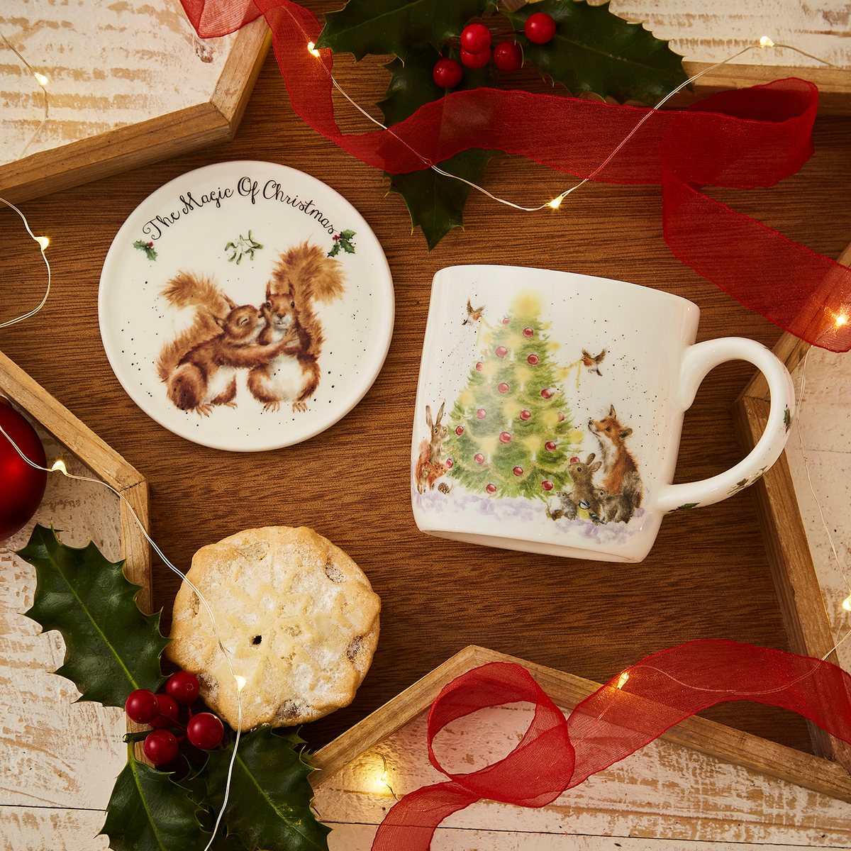 Wrendale Designs Christmas Tree Mug & Coaster image number null