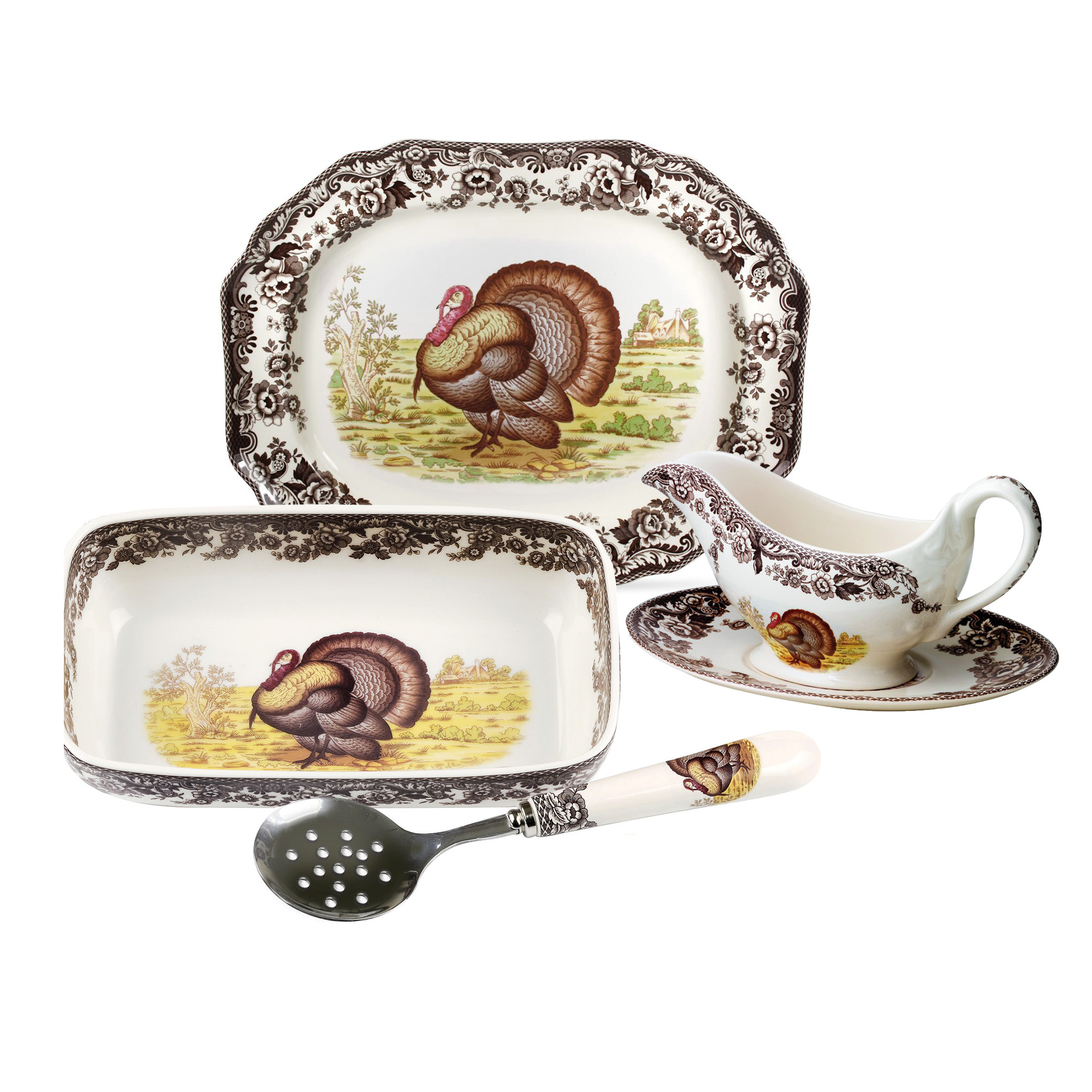 Woodland Turkey 3 Piece Serve Set image number null