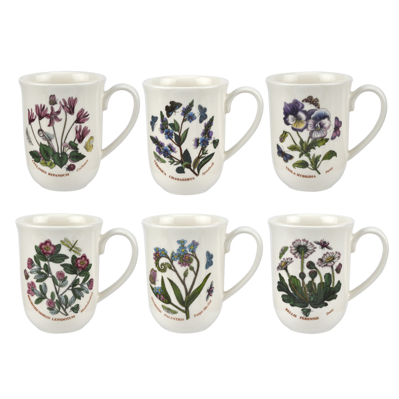 Botanic Garden 11.5 Ounce Tulip Beaker Mug Set of 6 (Assorted Motifs) image number null