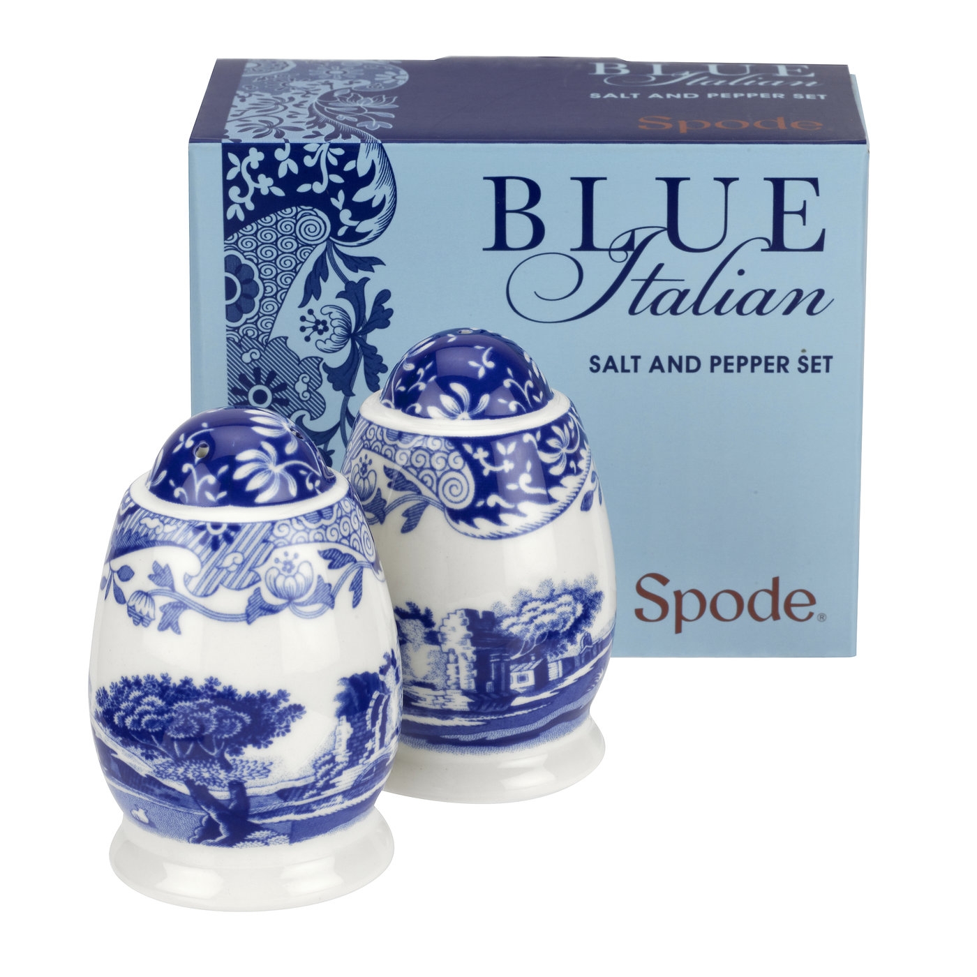 Blue Italian Salt and Pepper Shakers image number null