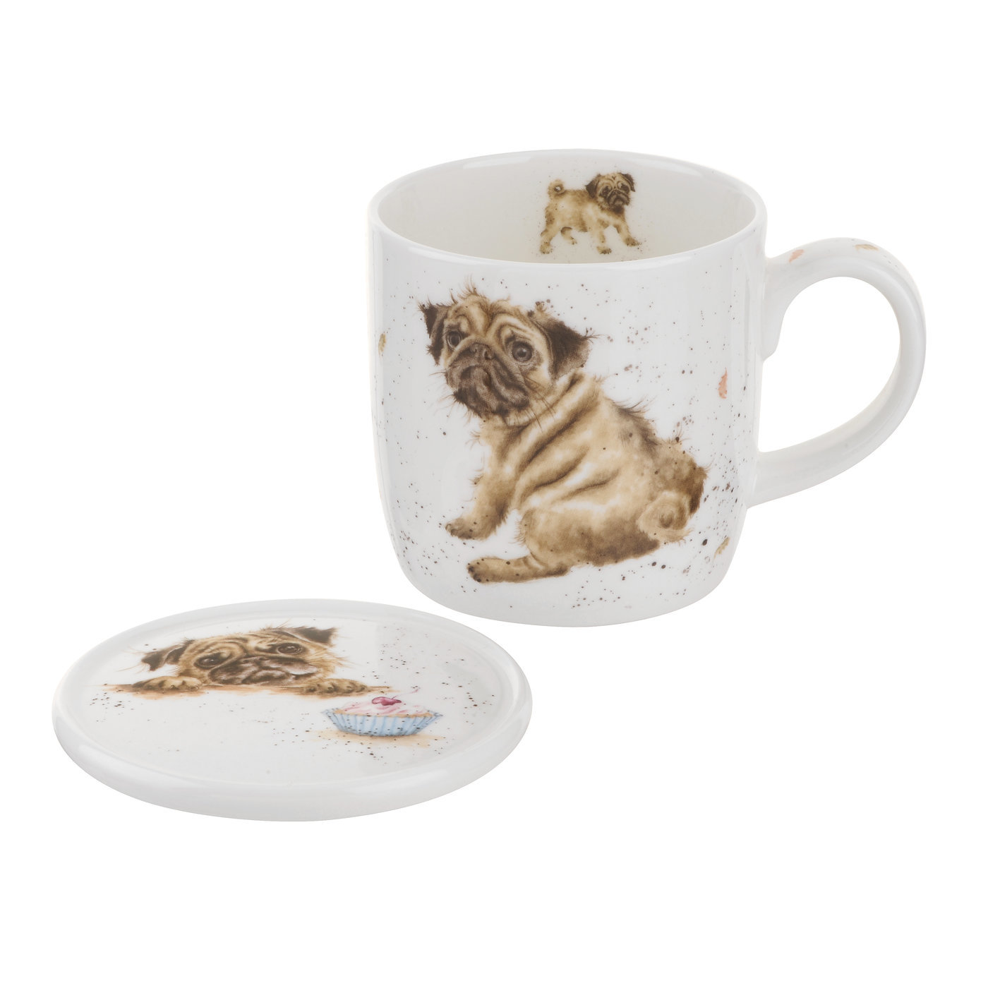 Mug & Coaster Set Pug Love (Dog) image number null
