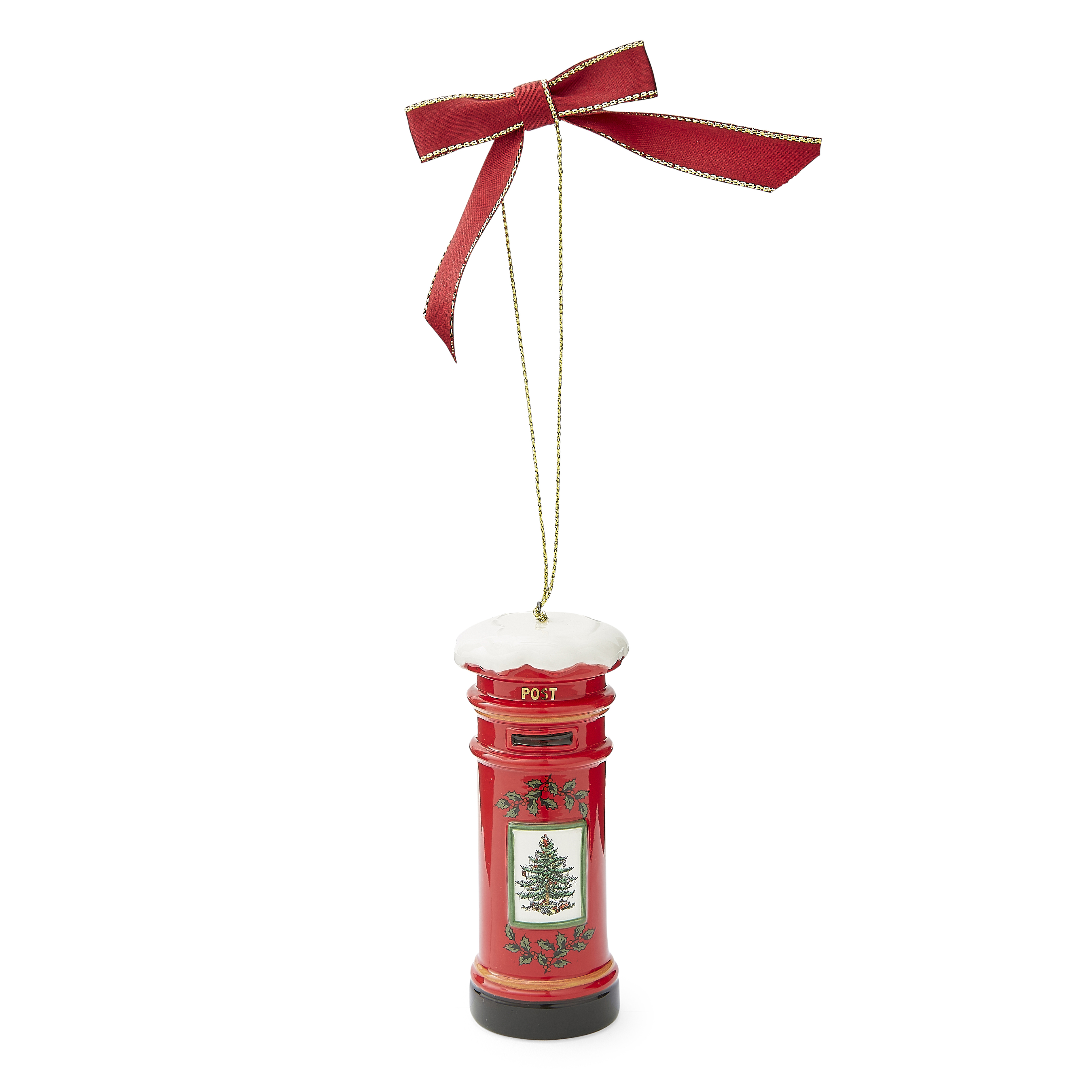 Christmas Tree Red Post Box Ornament image number null