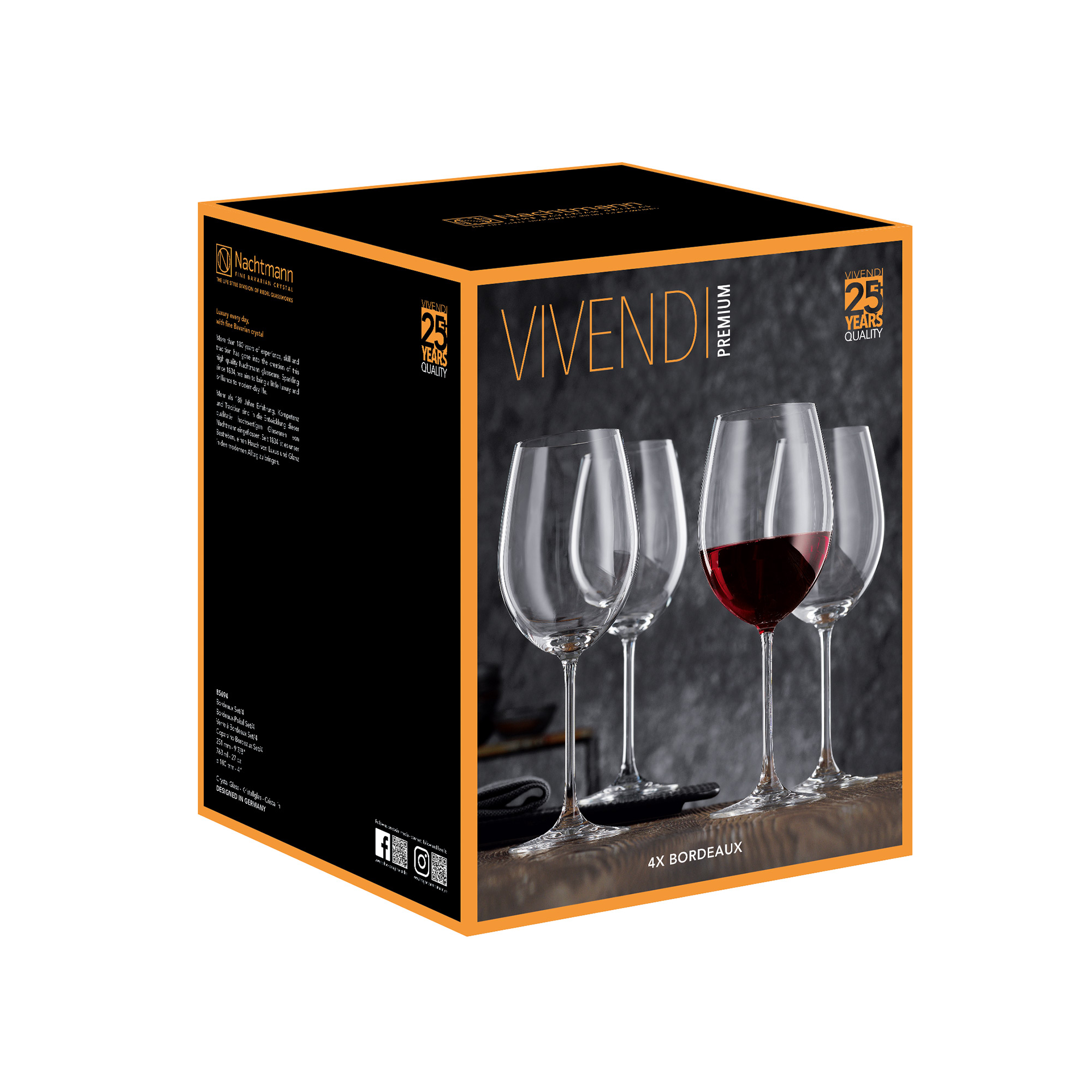 Vivendi Bordeaux Wine Glasses Set of 4 image number null