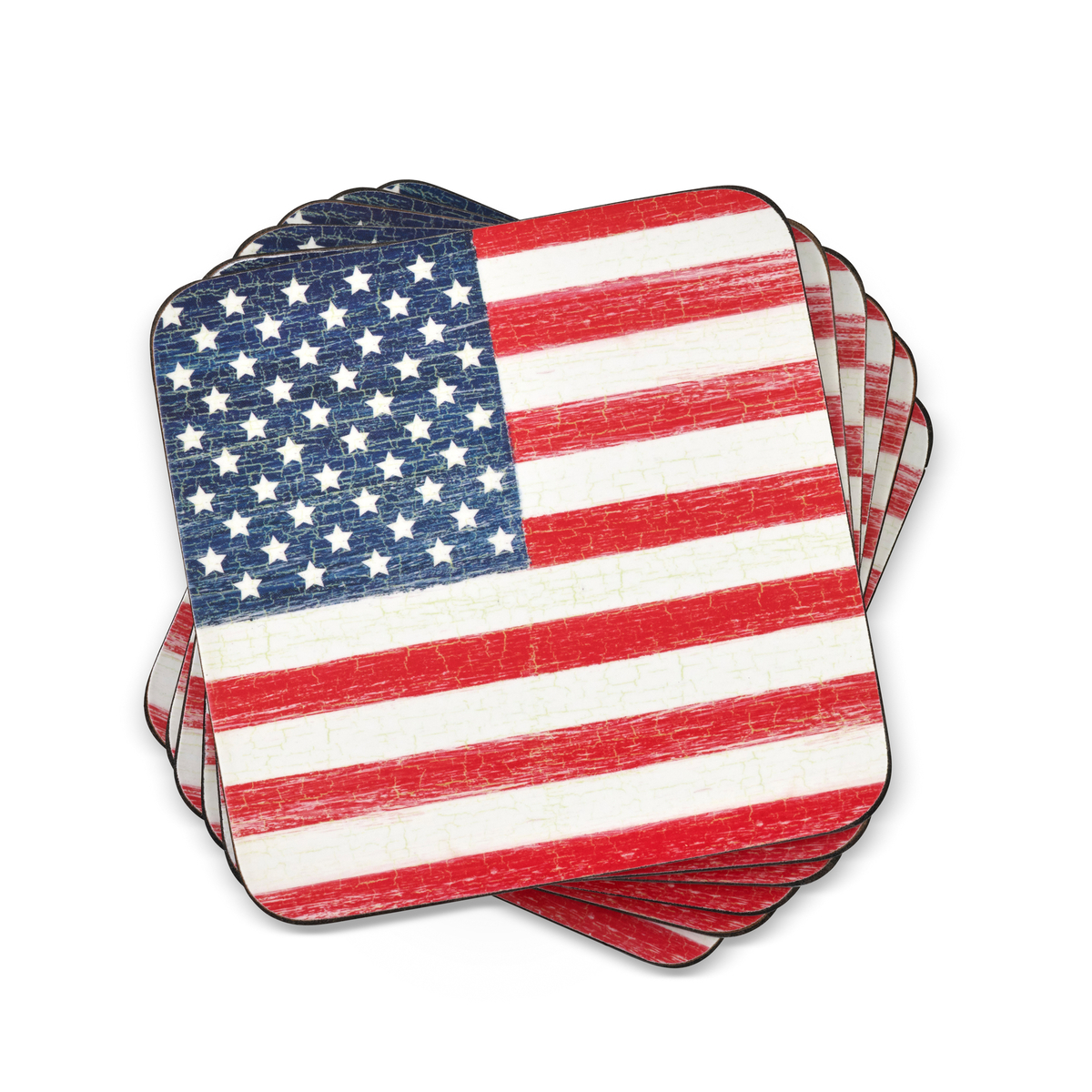 American Flag Set of 6 Coasters image number null