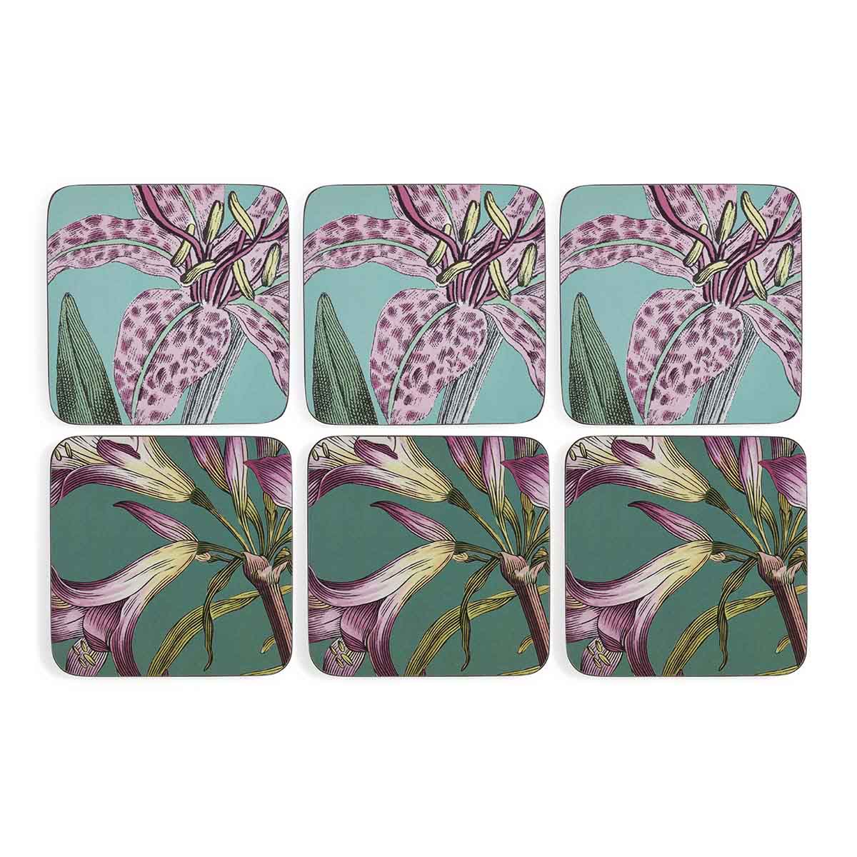 Botanic Garden Flora & Fauna Set of 6 Coasters image number null