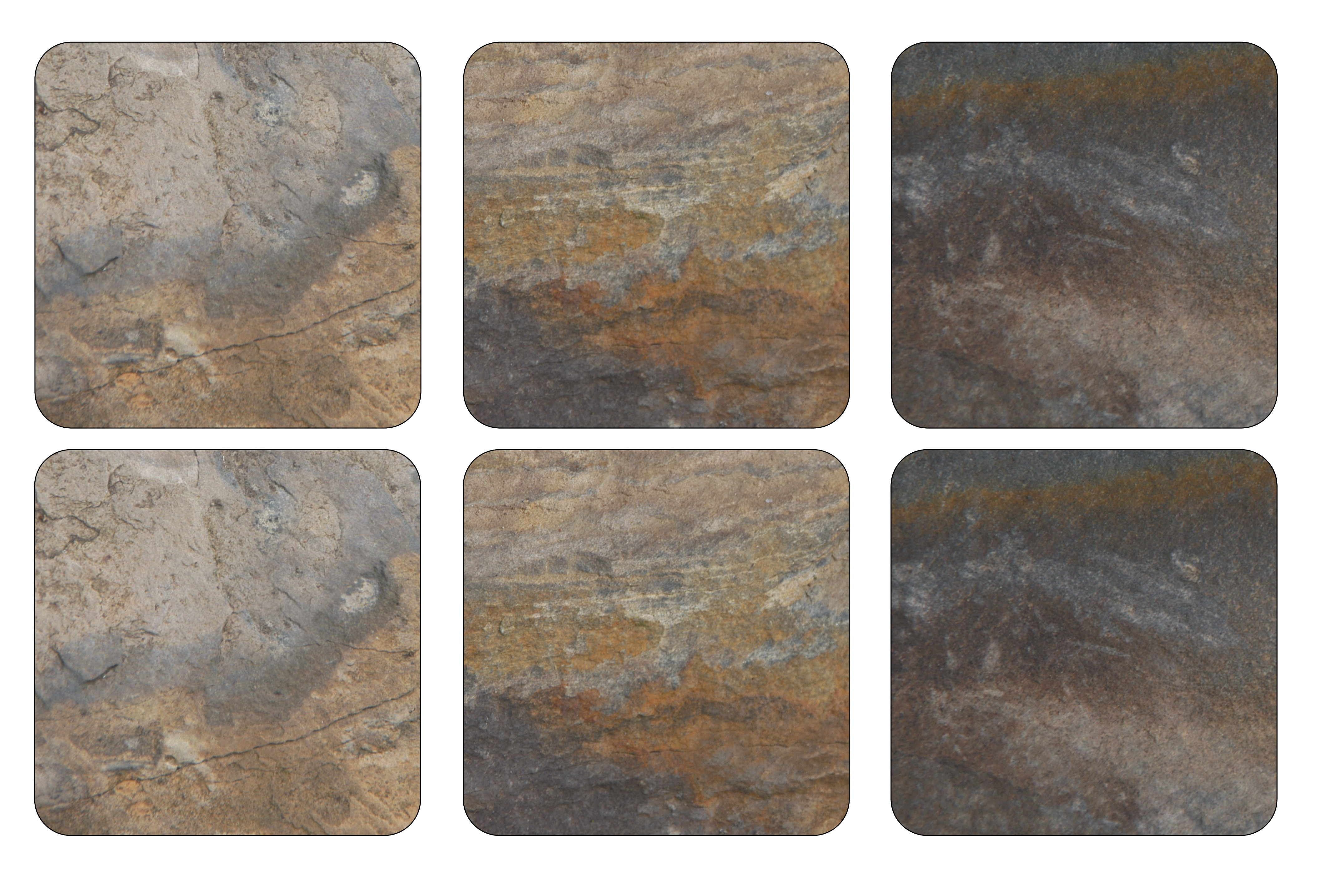 Earth Slate Set of 6 Coasters image number null