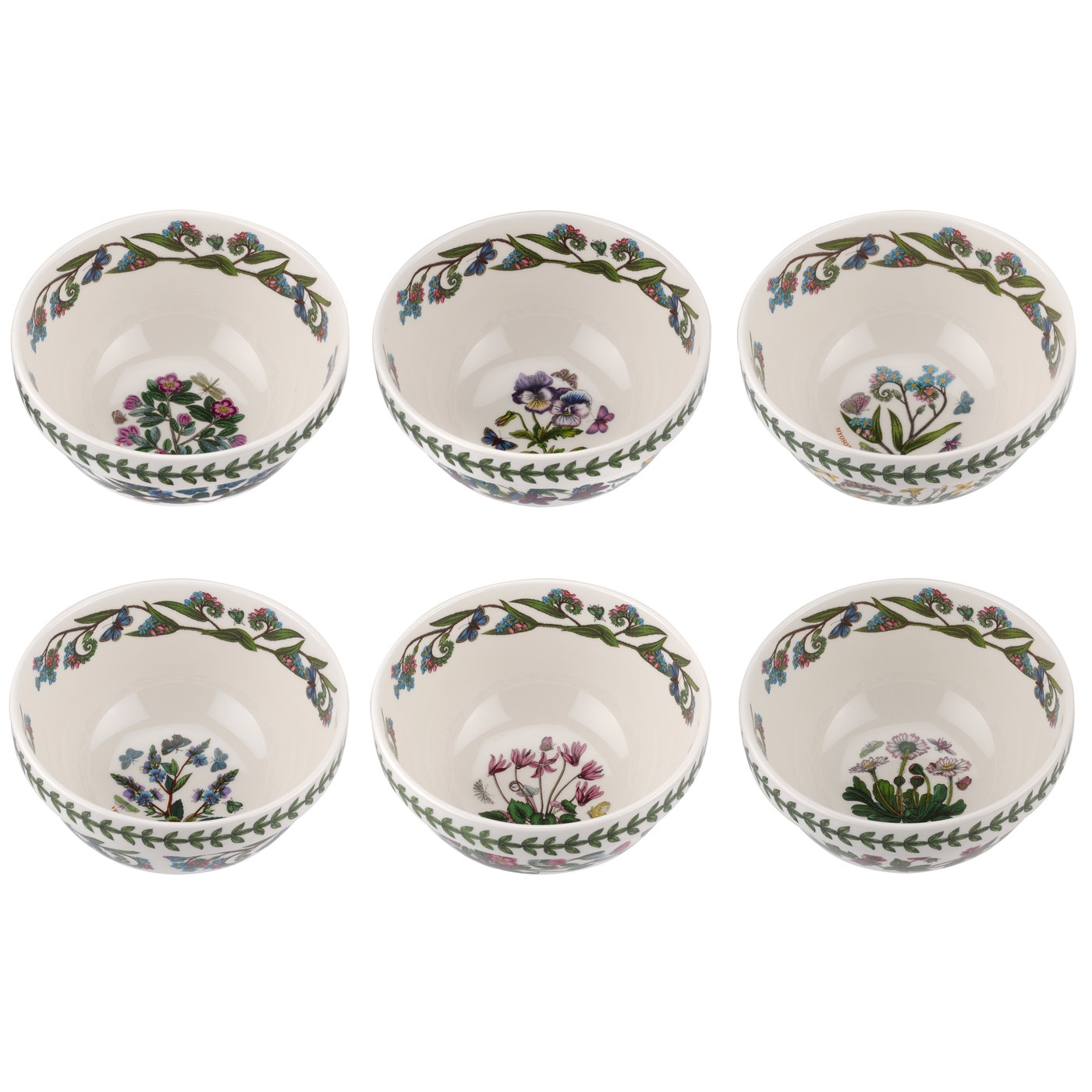 Botanic Garden 7 Inch Stacking Bowl Set of 6 (Assorted Motifs) image number null