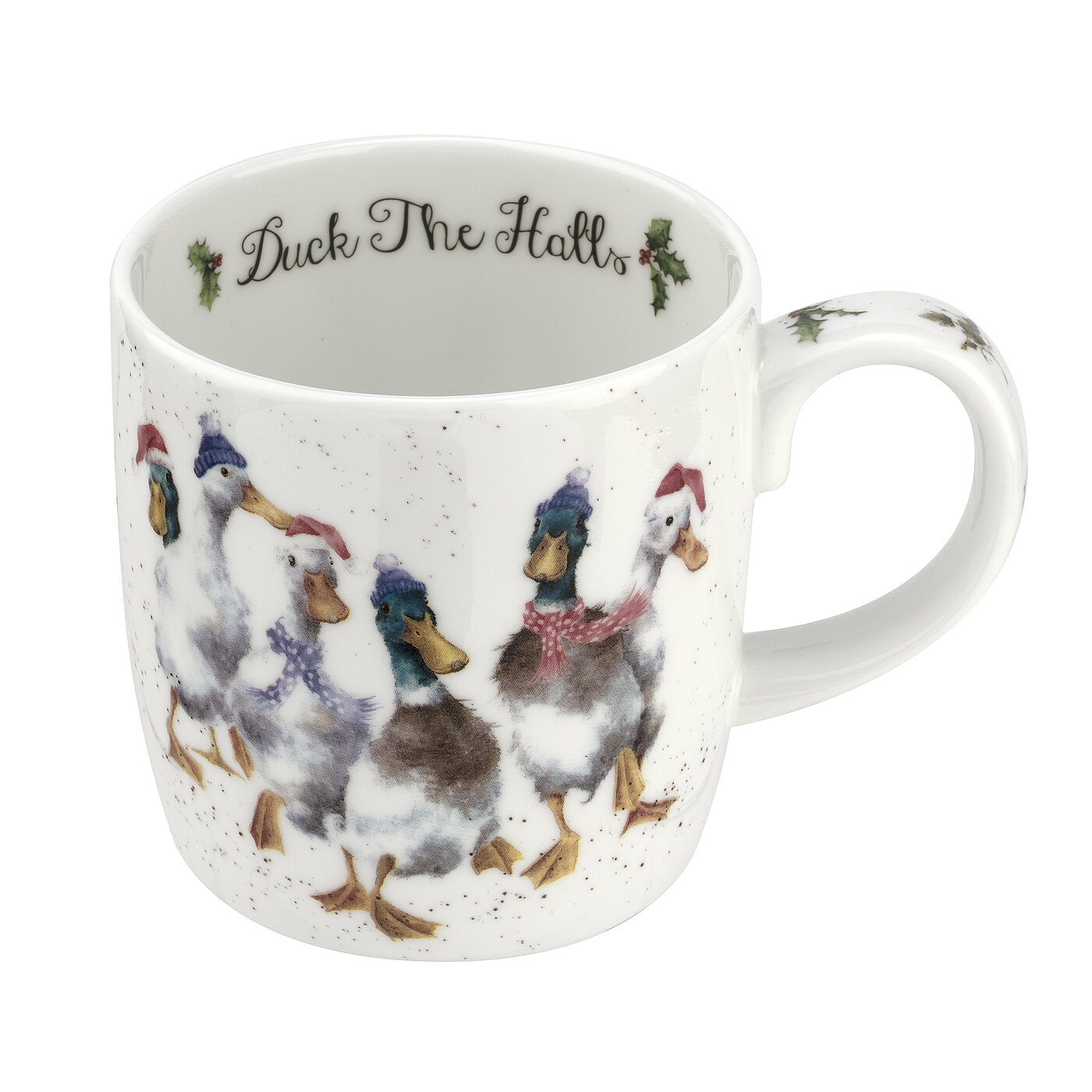 Wrendale Designs Duck The Halls 14 fl.oz. Mug, Duck image number null