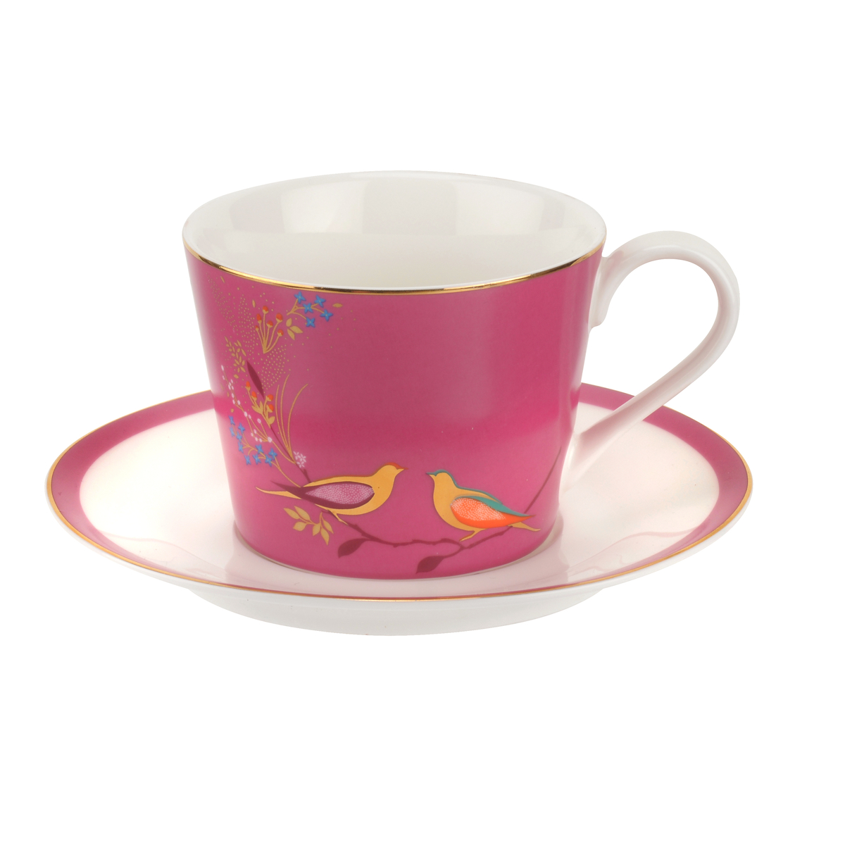 Sara Miller Chelsea Teacup & Saucer, Pink image number null