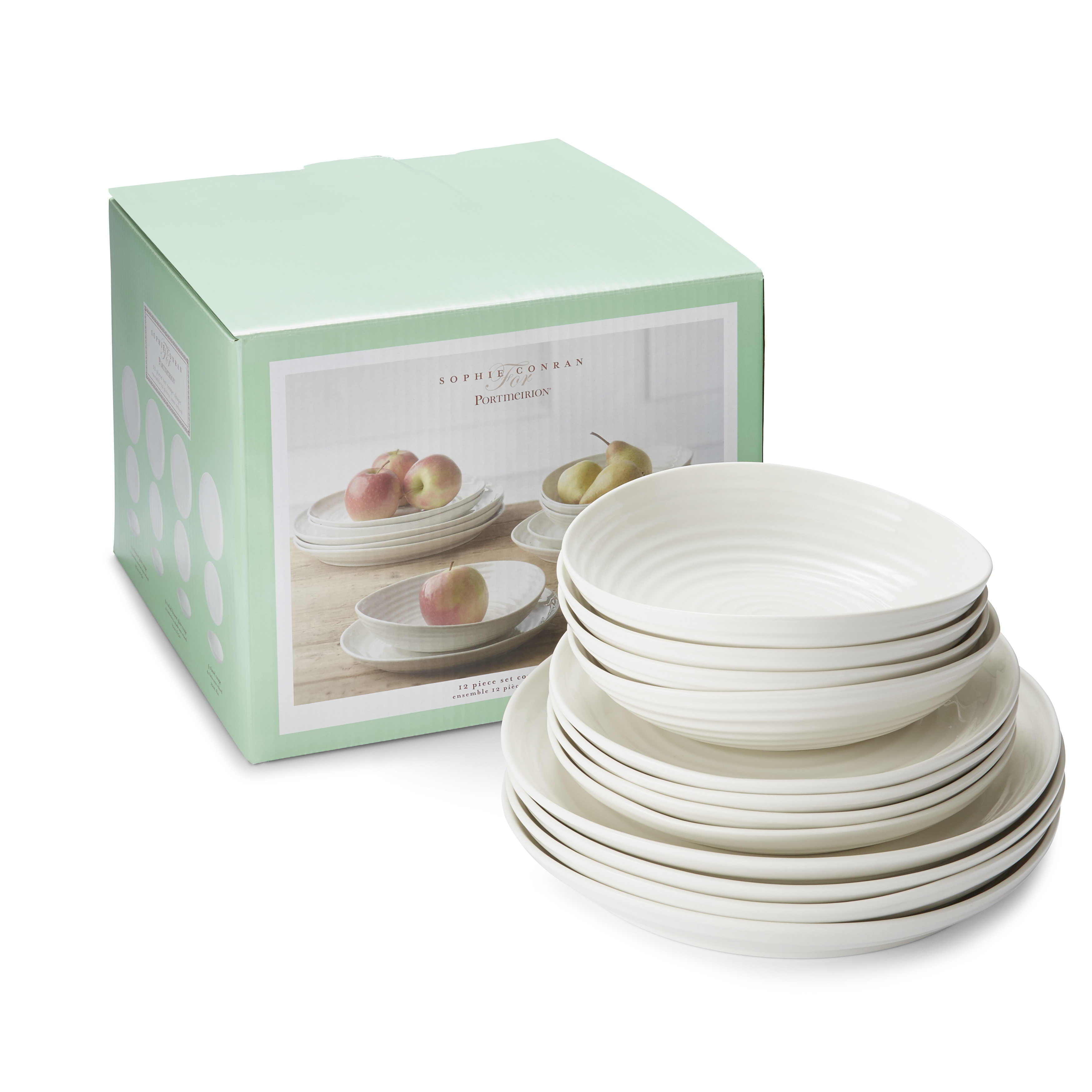 Sophie Conran White 12 Piece Set Coupe Shape image number null