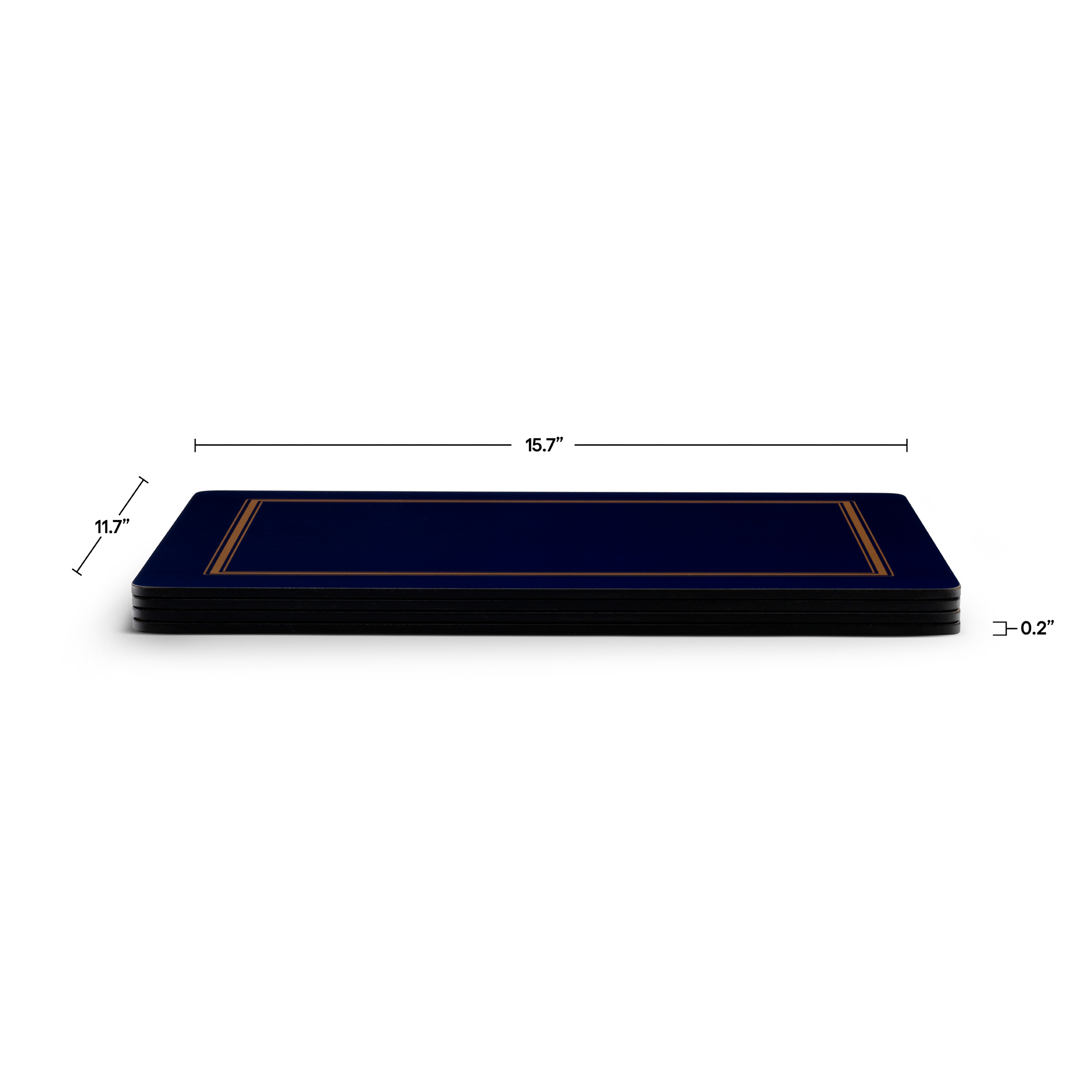 Classic Midnight Blue Placemats Set of 4 image number null