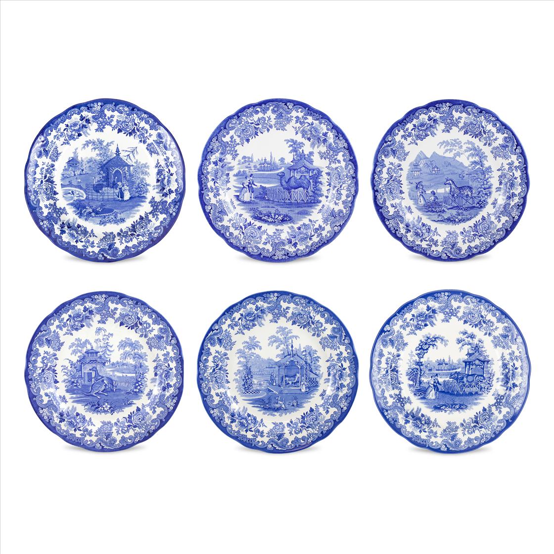 Blue Room Zoological Plates Set of 6 image number null