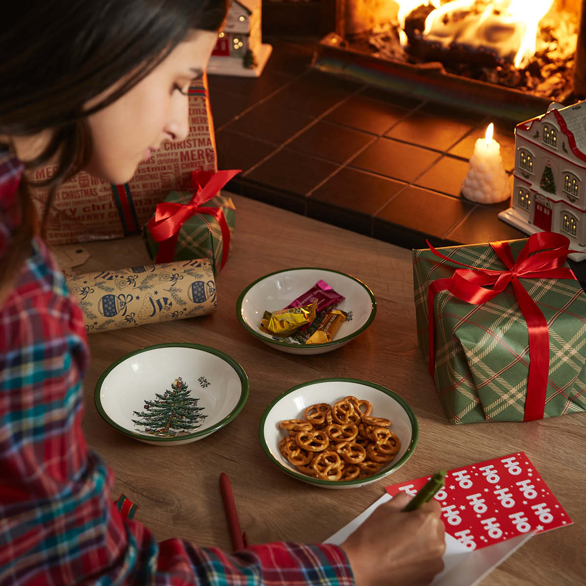 Christmas Tree Cereal Bowl, Set of 4 image number null