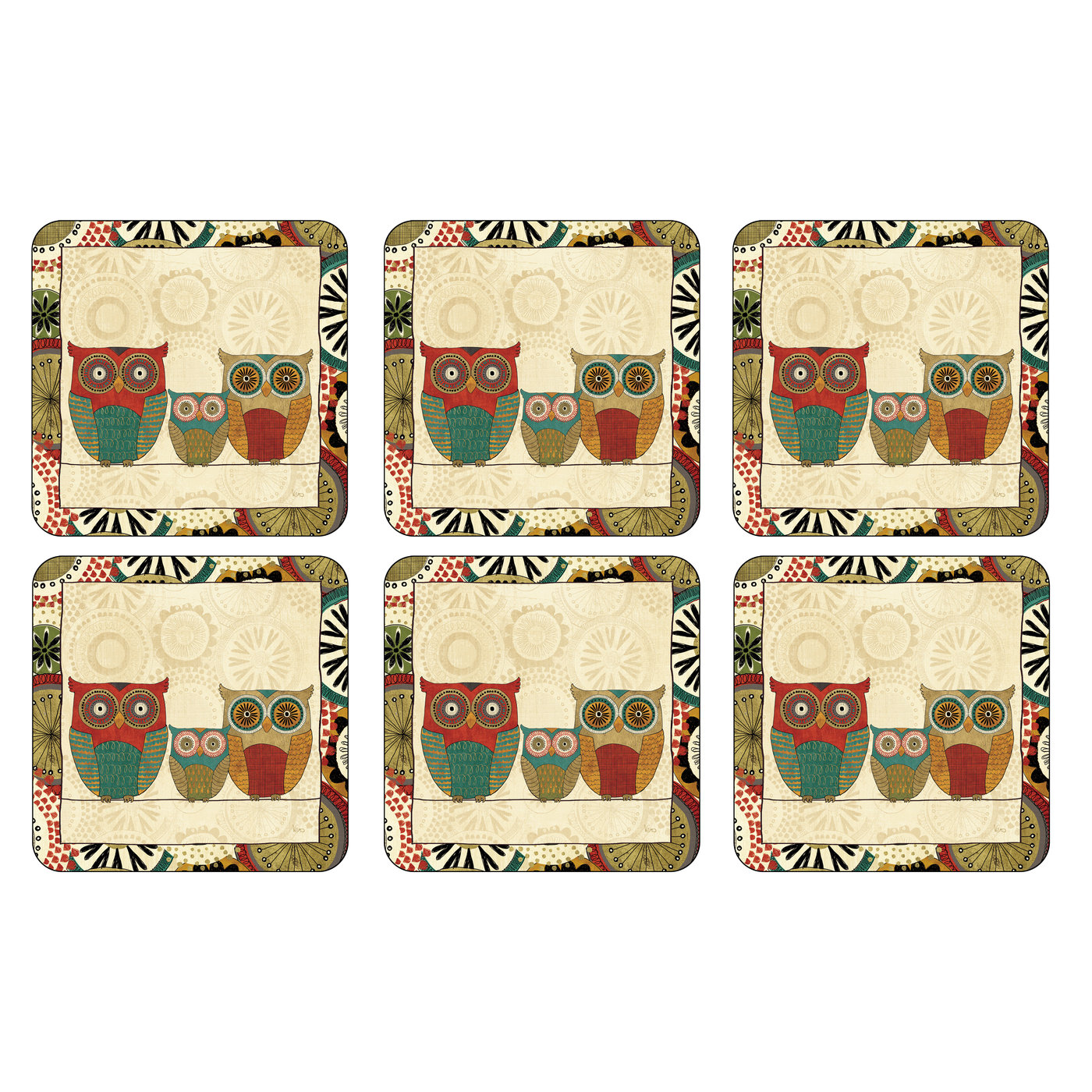 Spice Road Coasters Set of 6 image number null