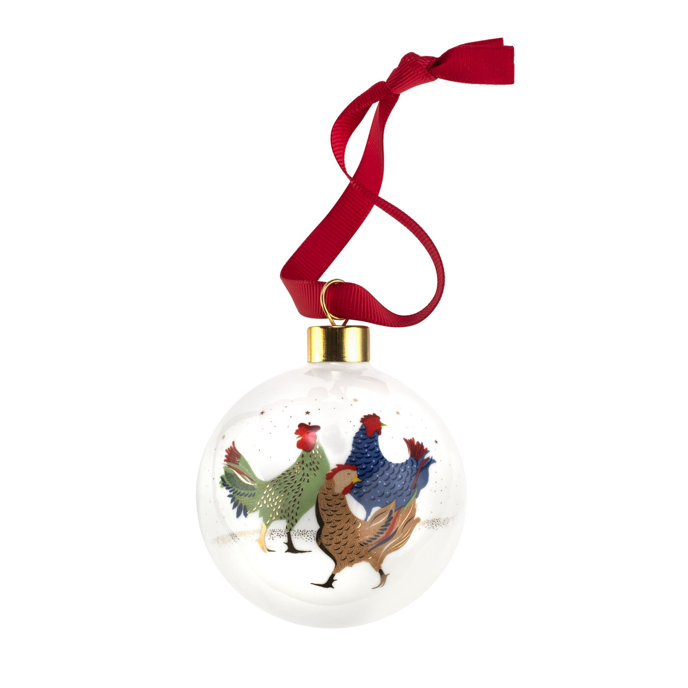 Sara Miller London Three French Hens Bauble image number null