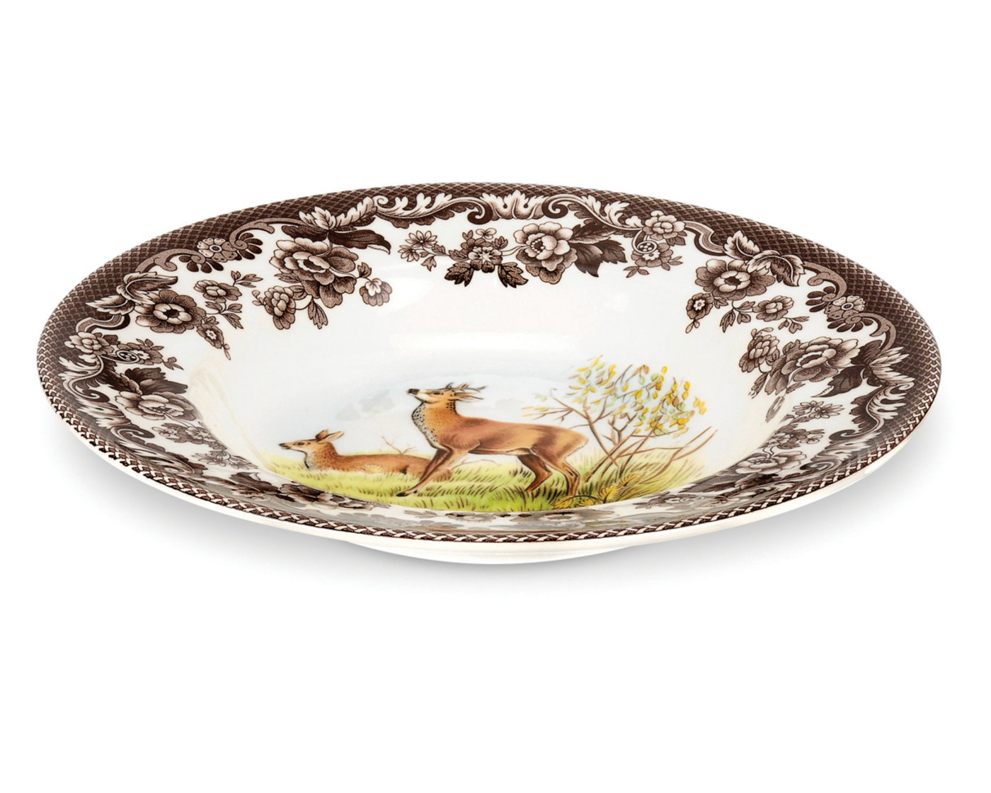 Woodland Soup Plate, Horn Rimmed Deer, Set of 4 image number null