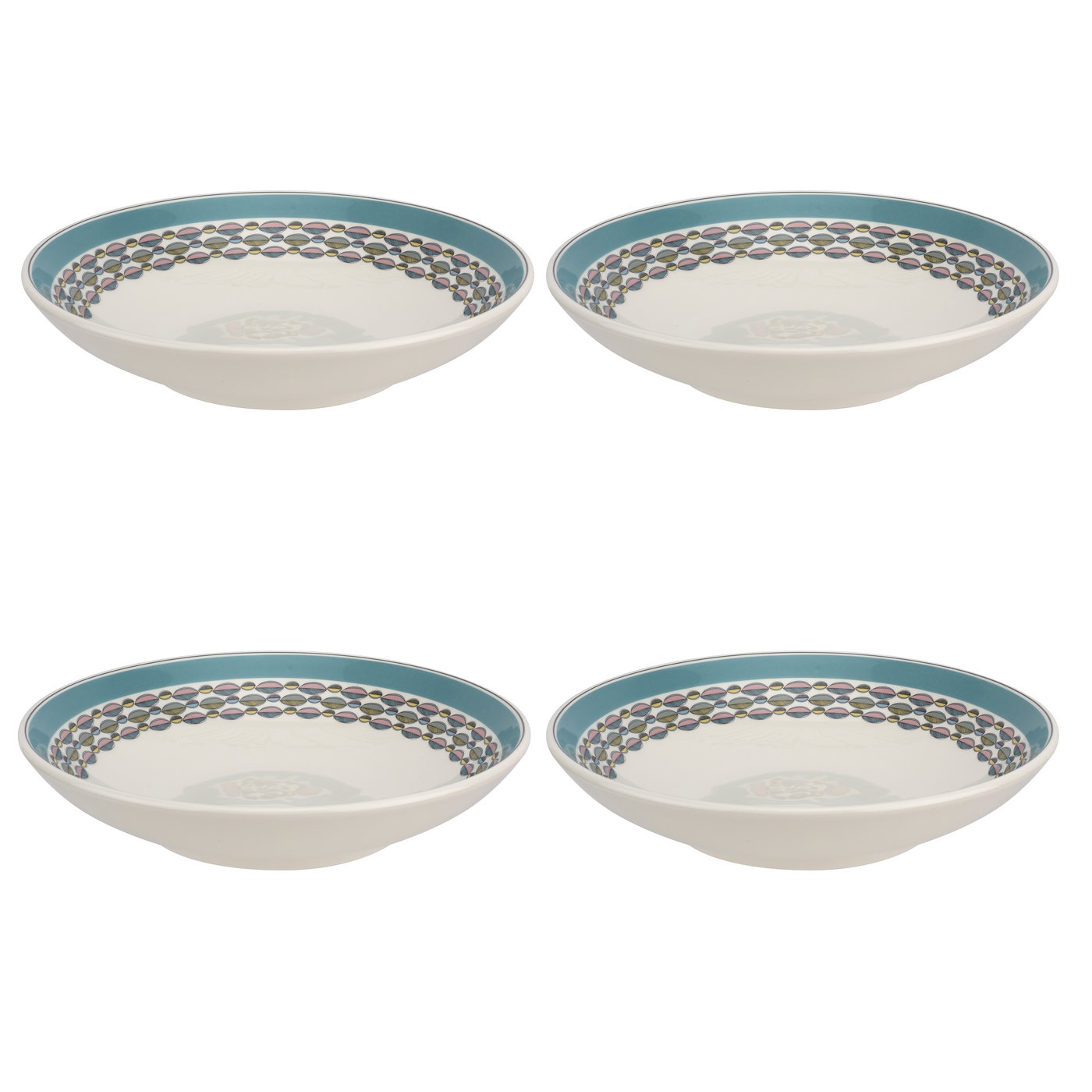 Westerly Turquoise 8.5 Inch Pasta Bowl Set of 4 image number null