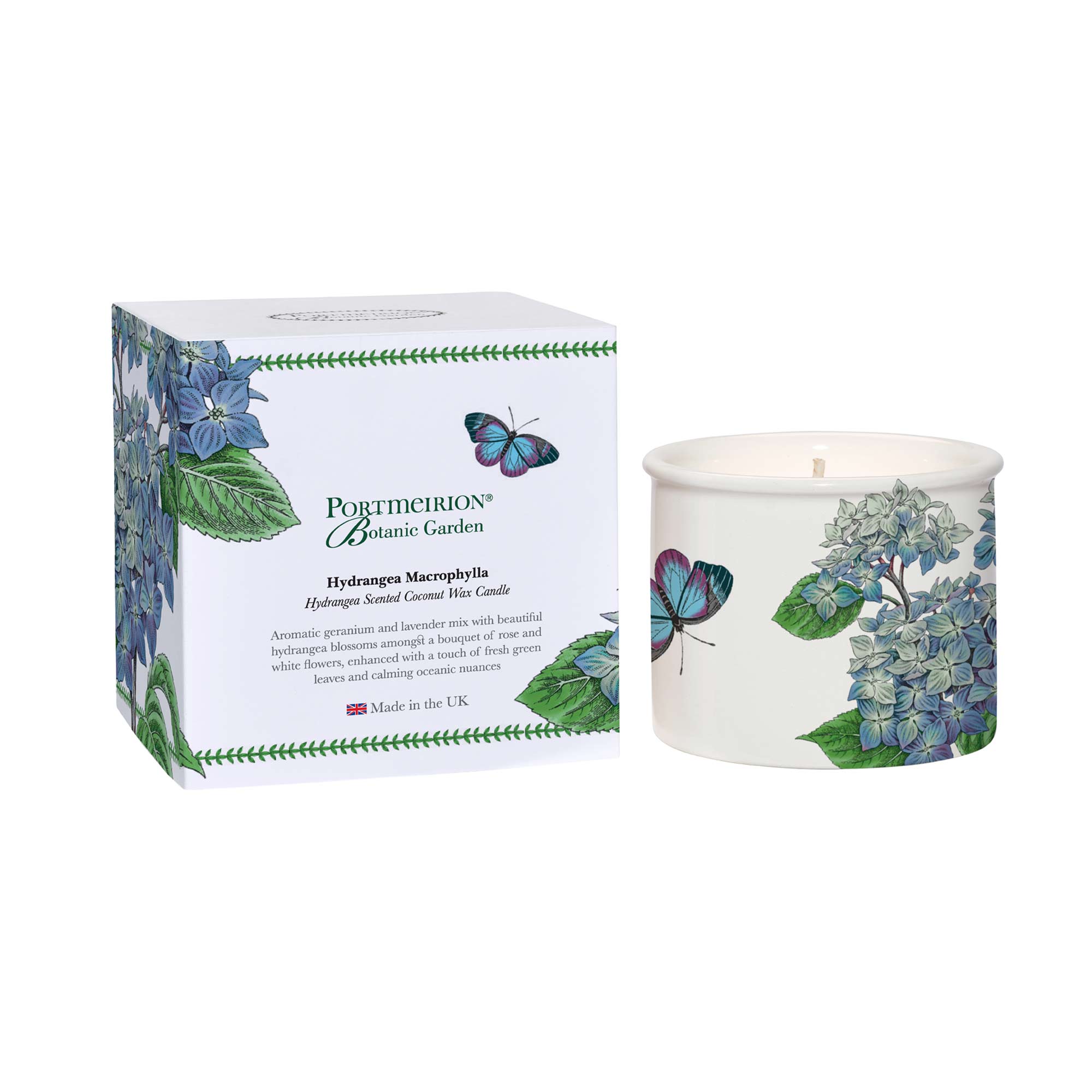 Botanic Garden Hydrangea Ceramic Candle image number null