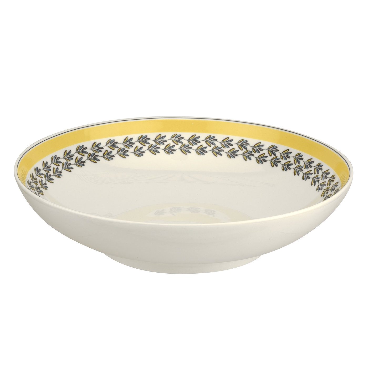 Westerly Yellow 13 Inch Low Serving Bowl image number null