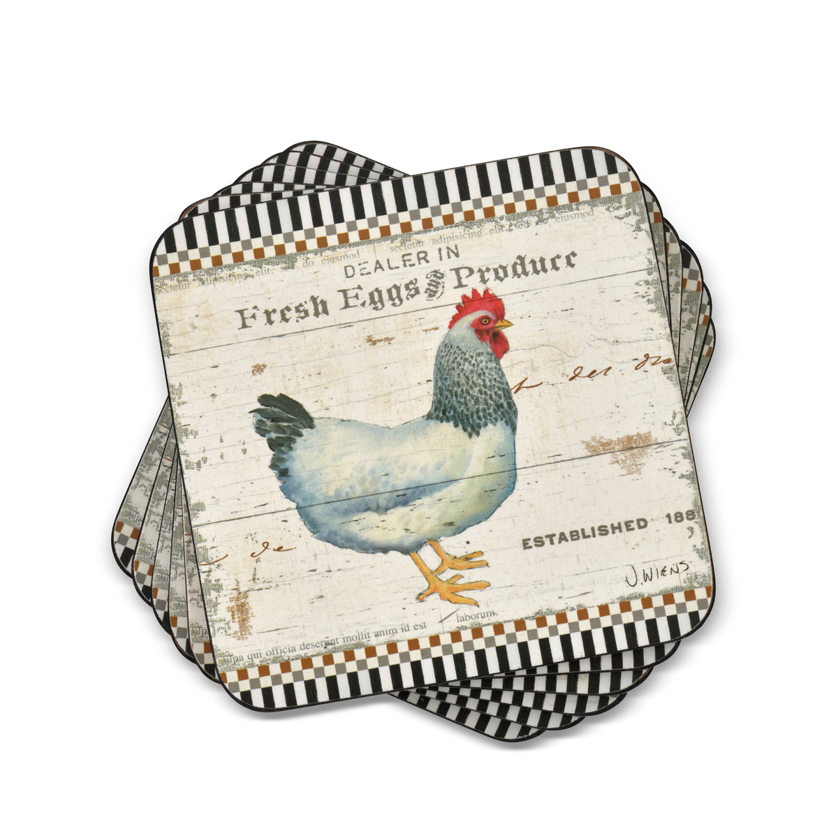 On the Farm Coasters Set of 6 image number null