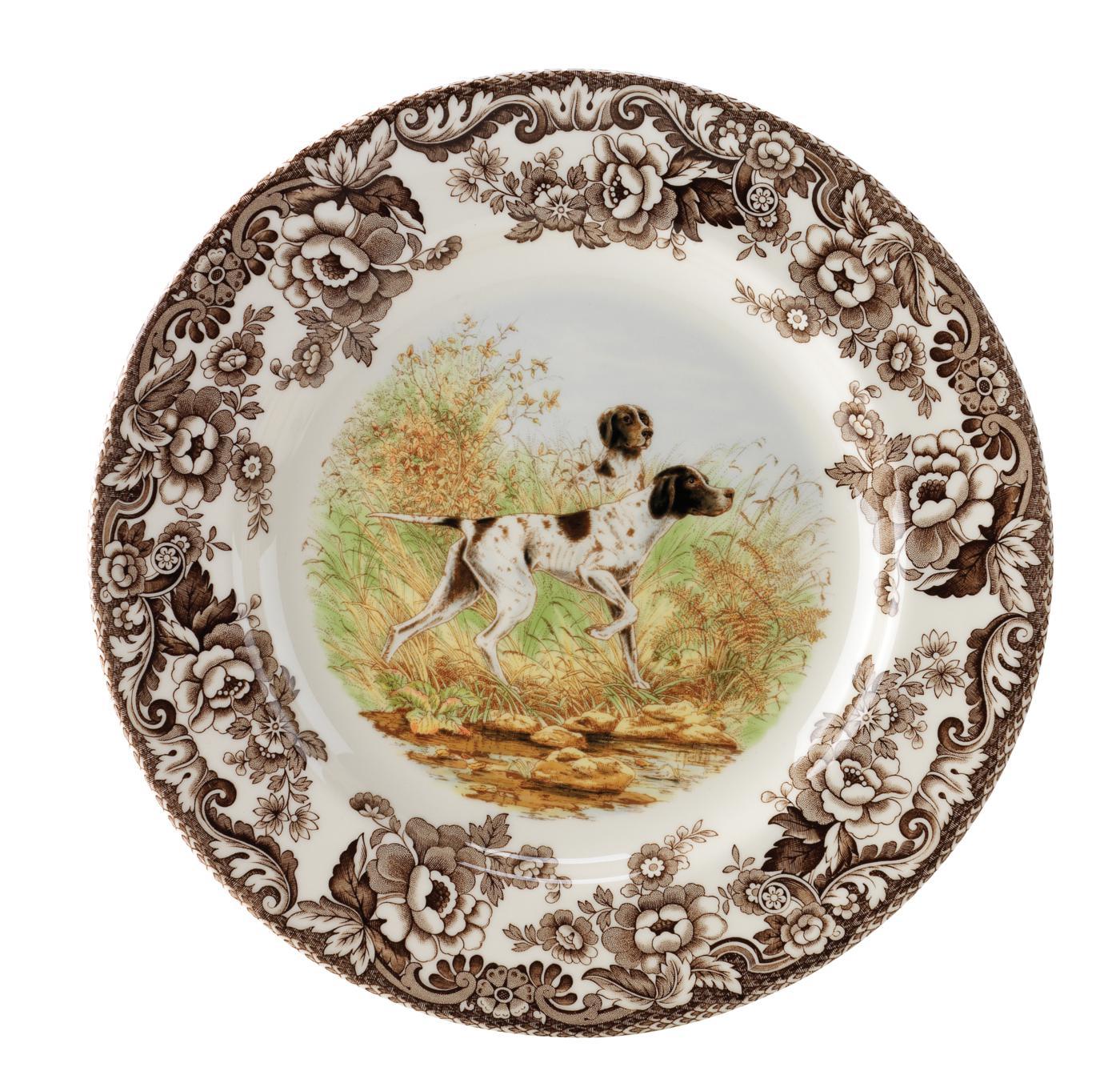 Woodland Salad Plate 8 Inch (Flat Coated Pointer) image number null