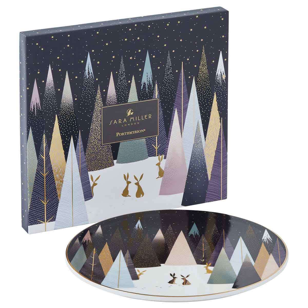 Sara Miller London Frosted Pines 9 Inch Plate image number null
