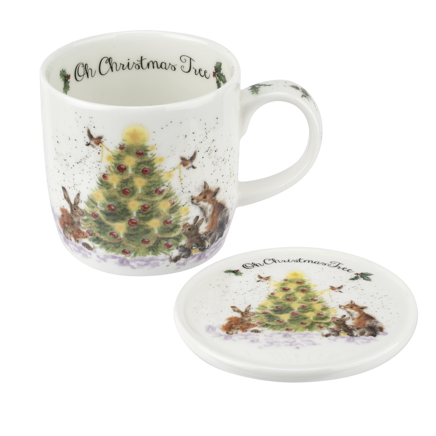 Wrendale Designs Christmas Tree Mug & Coaster image number null