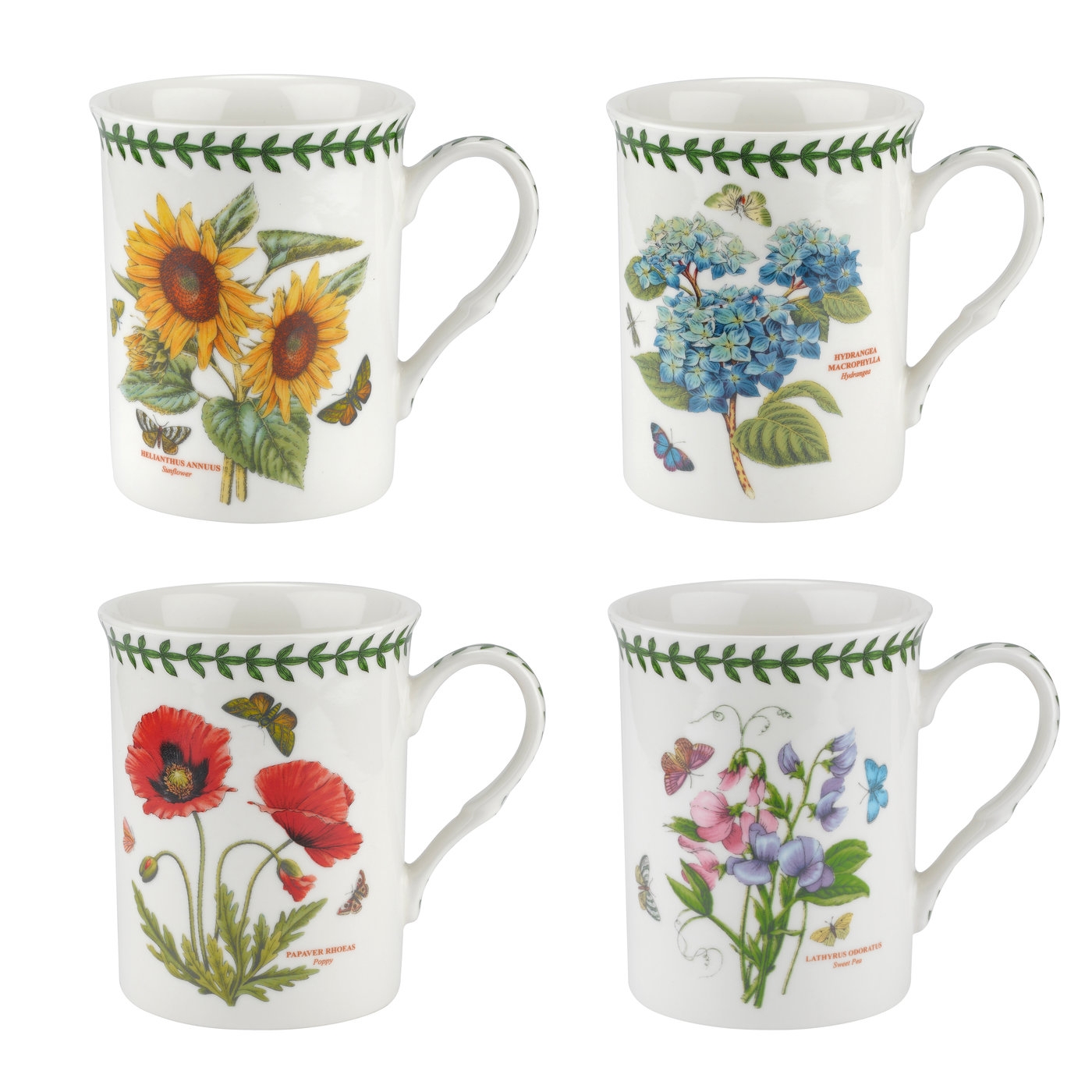 Botanic Garden 12 oz Mugs Assorted Flowers Set of 4 image number null