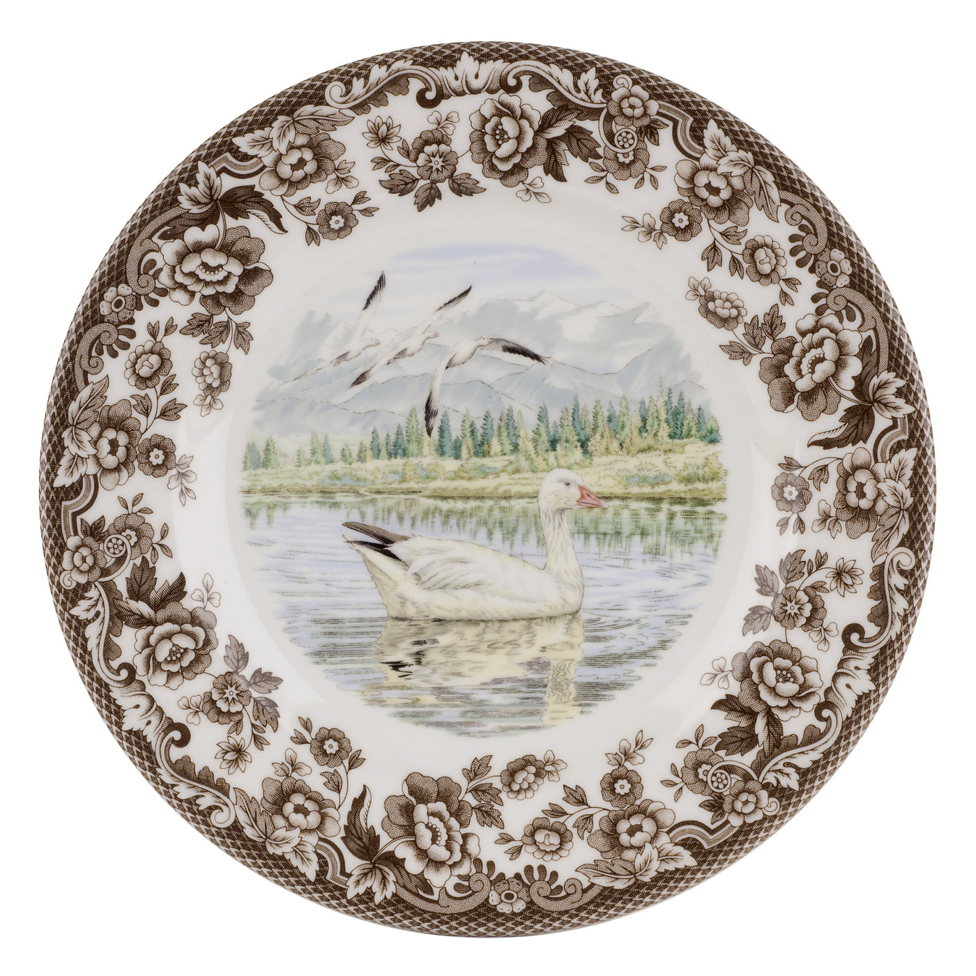 Woodland Salad Plate 8 Inch (Snow Goose) image number null