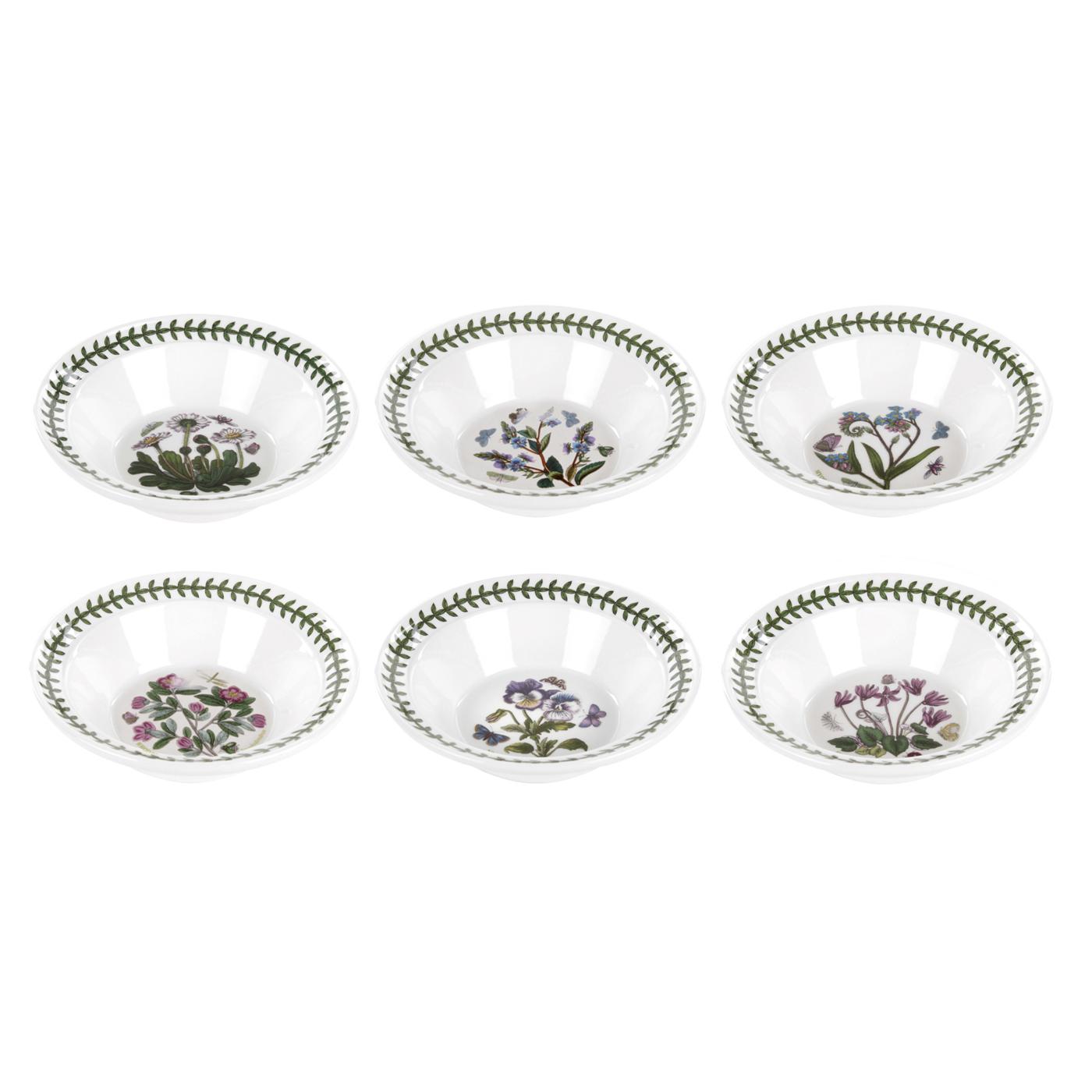 Botanic Garden 6.5 Inch Oatmeal/Soup Bowl Set of 6 (Assorted Motifs) image number null