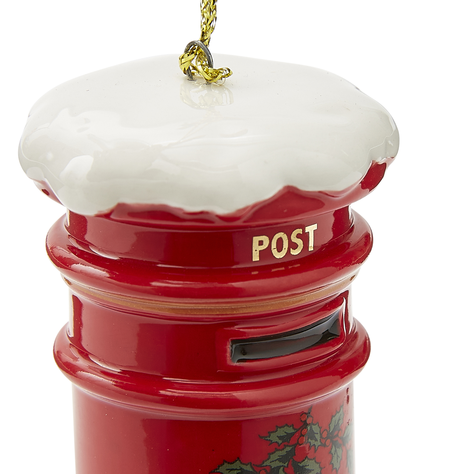 Christmas Tree Red Post Box Ornament image number null
