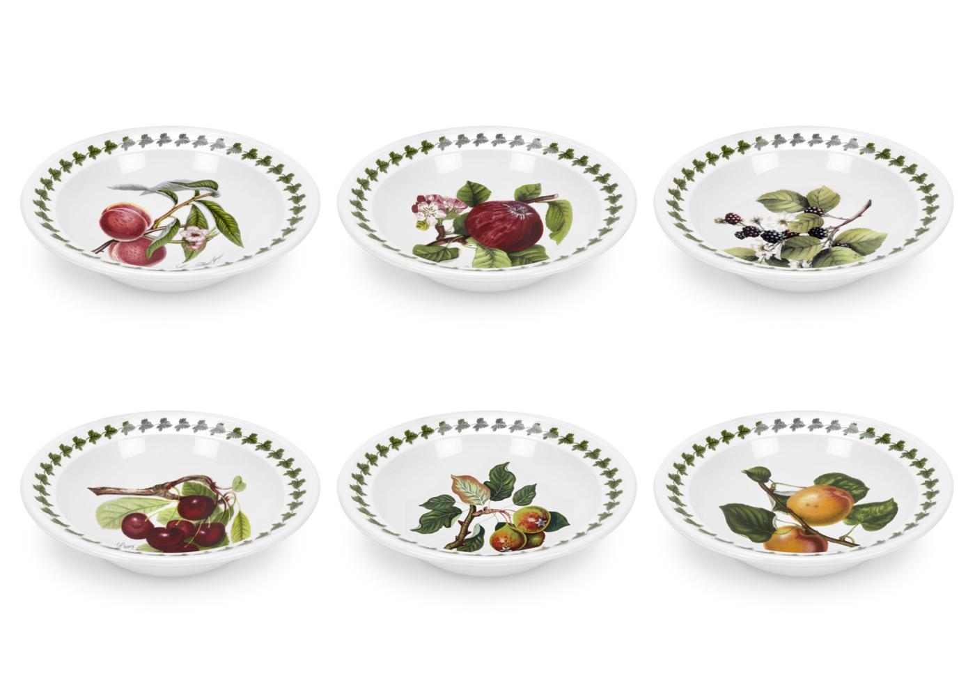 Pomona 6.5 Inch 6 Oatmeal/Soup Bowl Set of 6 (Assorted Motifs) image number null