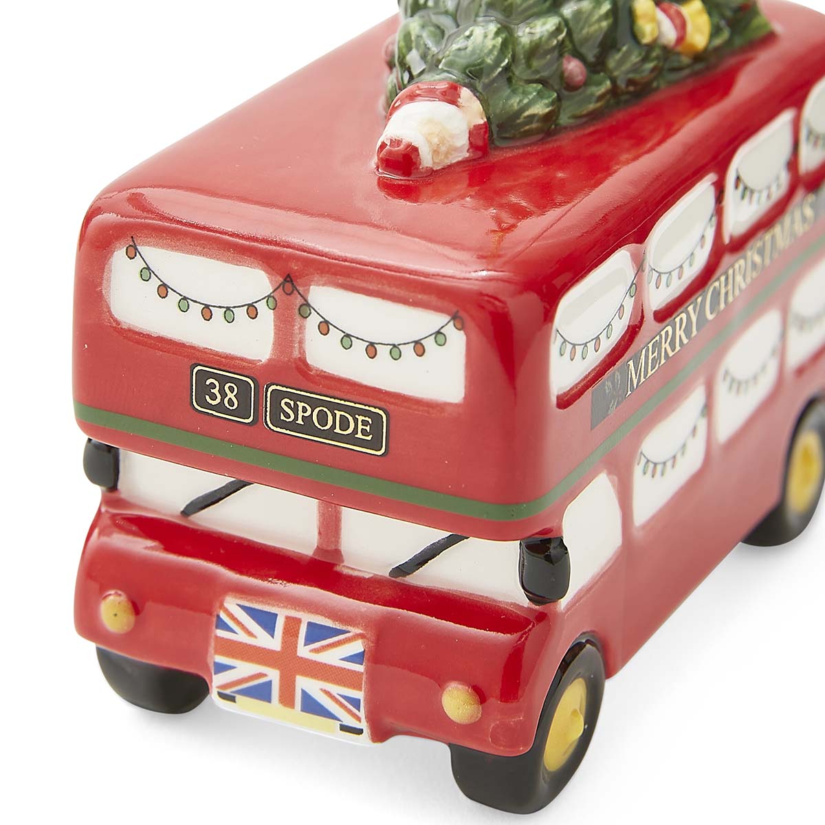 Christmas Tree Red Double Decker Bus Ornament image number null