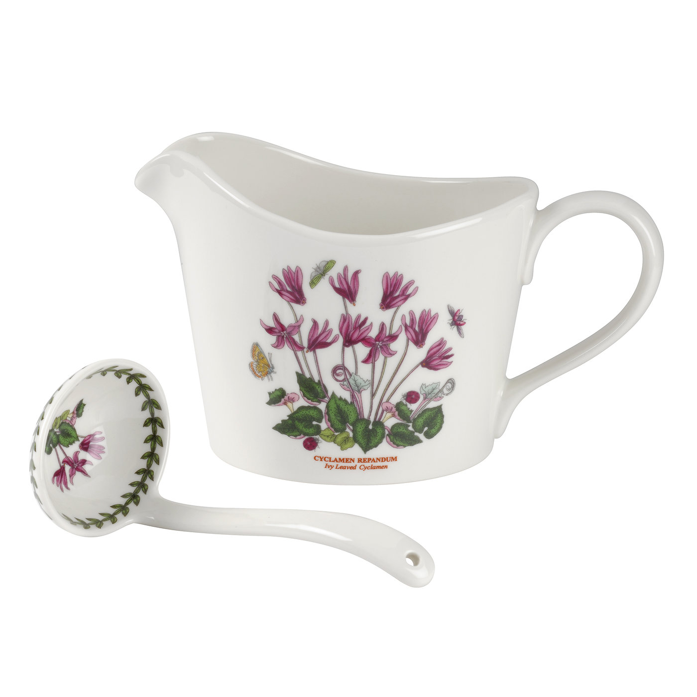 Botanic Garden Sauce Jug & Mini Ladle, Cyclamen image number null