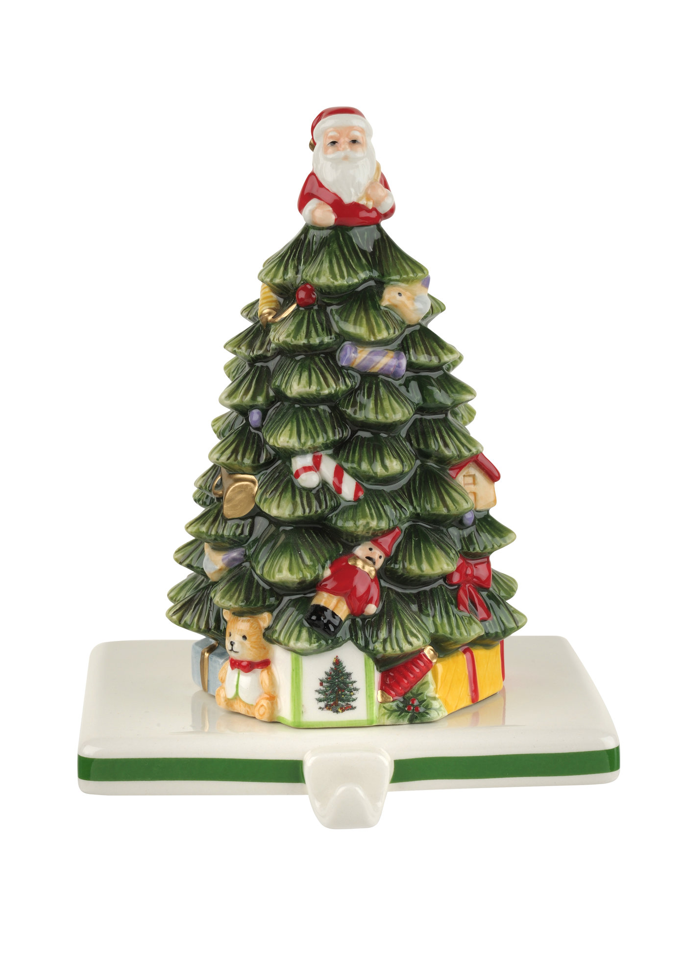 Christmas Tree 6.5 Inch Tree Shaped Stocking Holder image number null