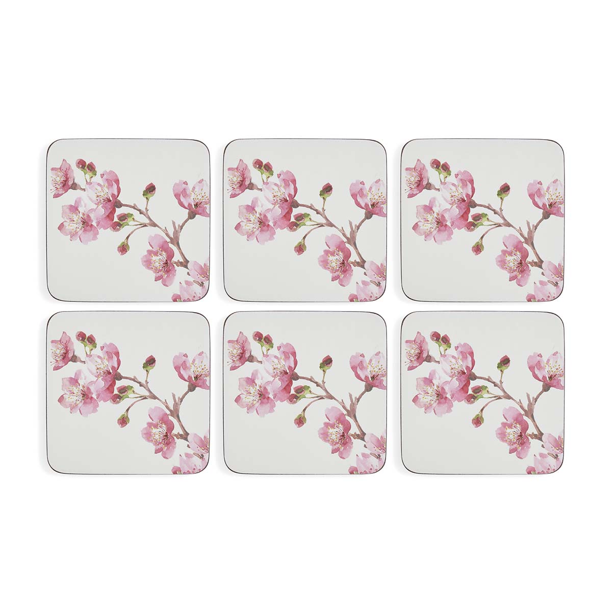 Pink Blossom Set of 6 Coasters image number null