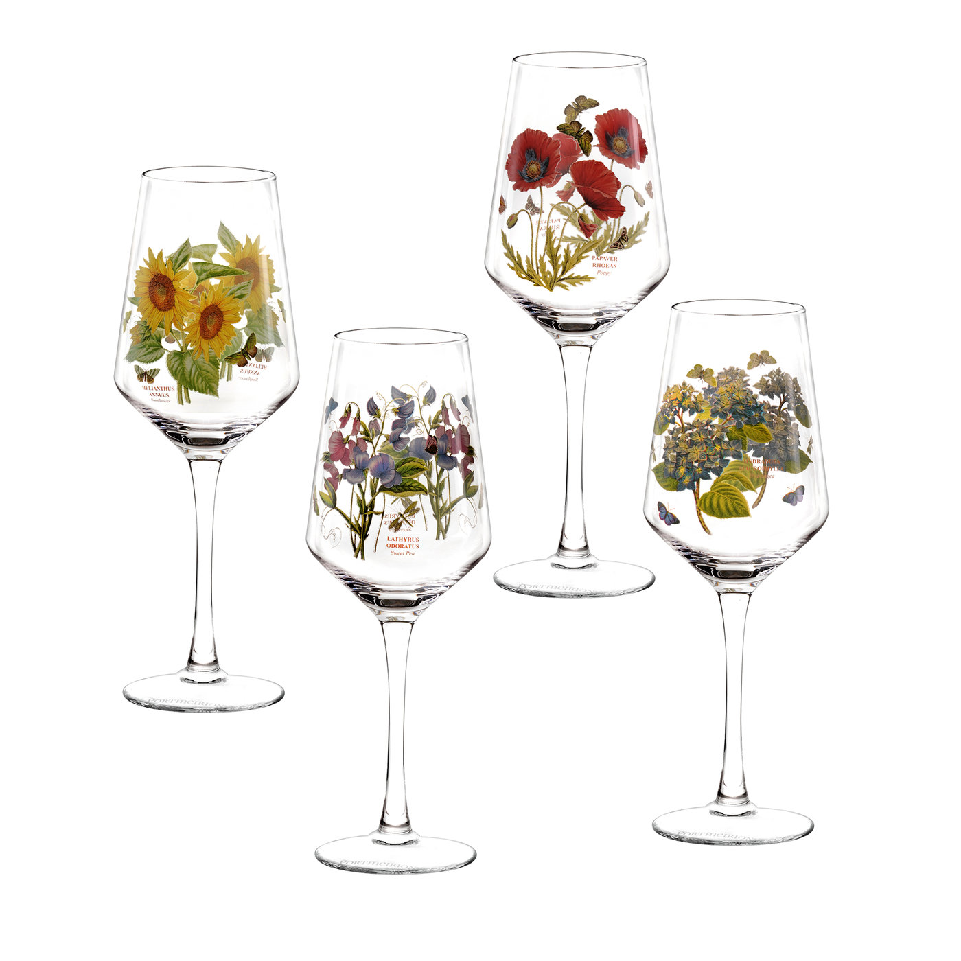Botanic Garden 16 Ounce Set of 4 Wine Glasses (Assorted) image number null