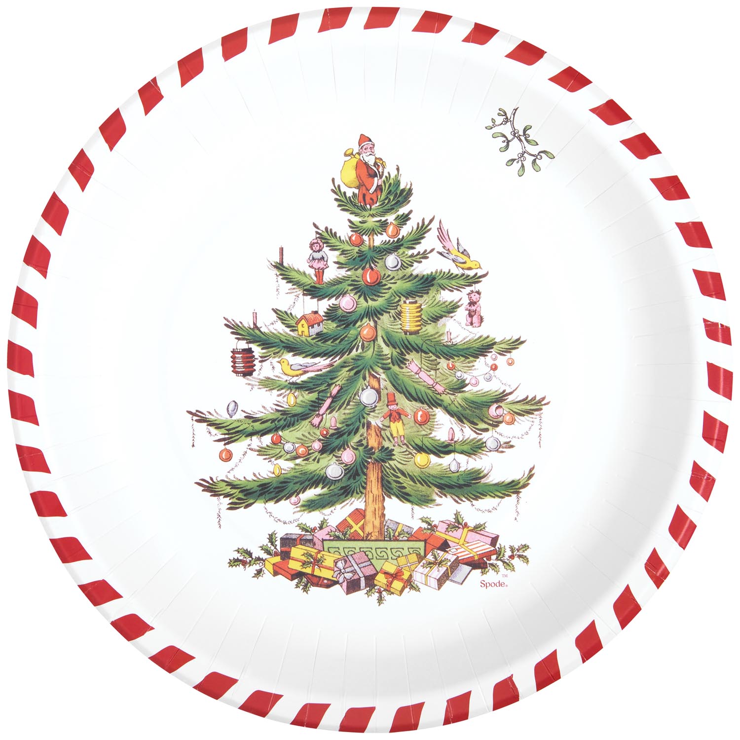 Candy Cane Christmas Tree Dinner Plate ( Paper / 8 Ct) image number null