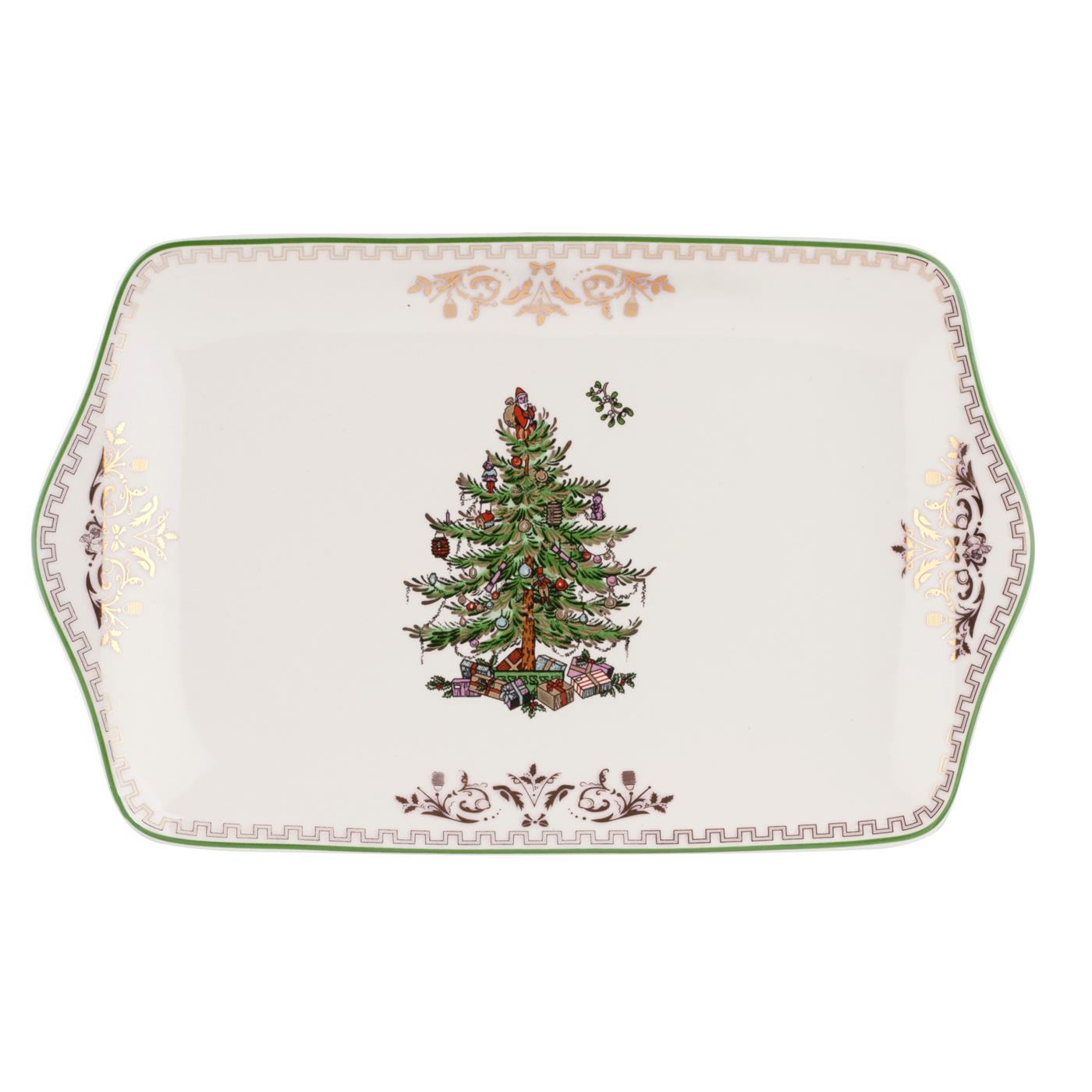 Christmas Tree Gold Dessert Tray image number null