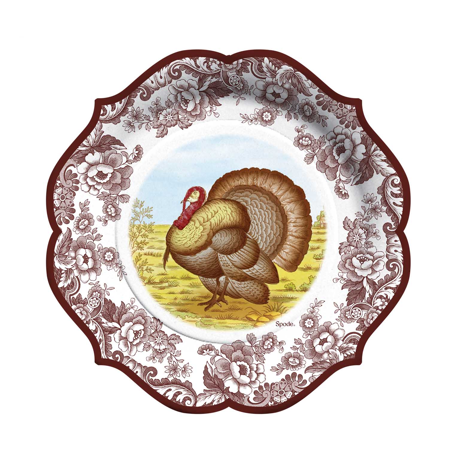 Woodland Turkey Lunch/Dessert Plate (8 Ct) image number null