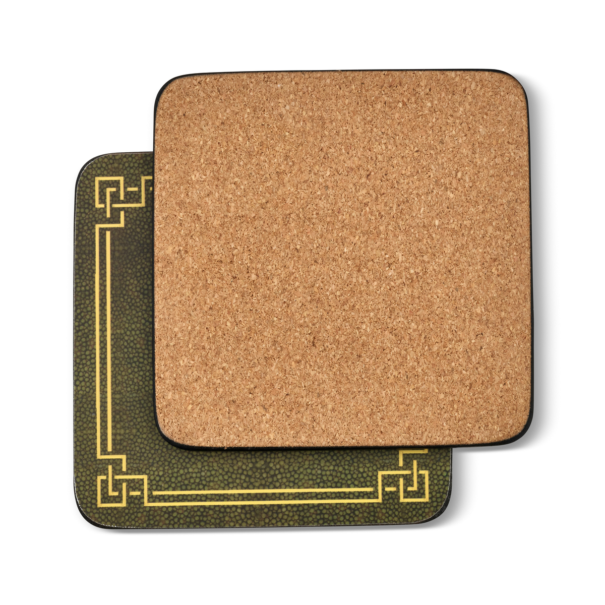 Shagreen Leather Coasters Set of 6 image number null