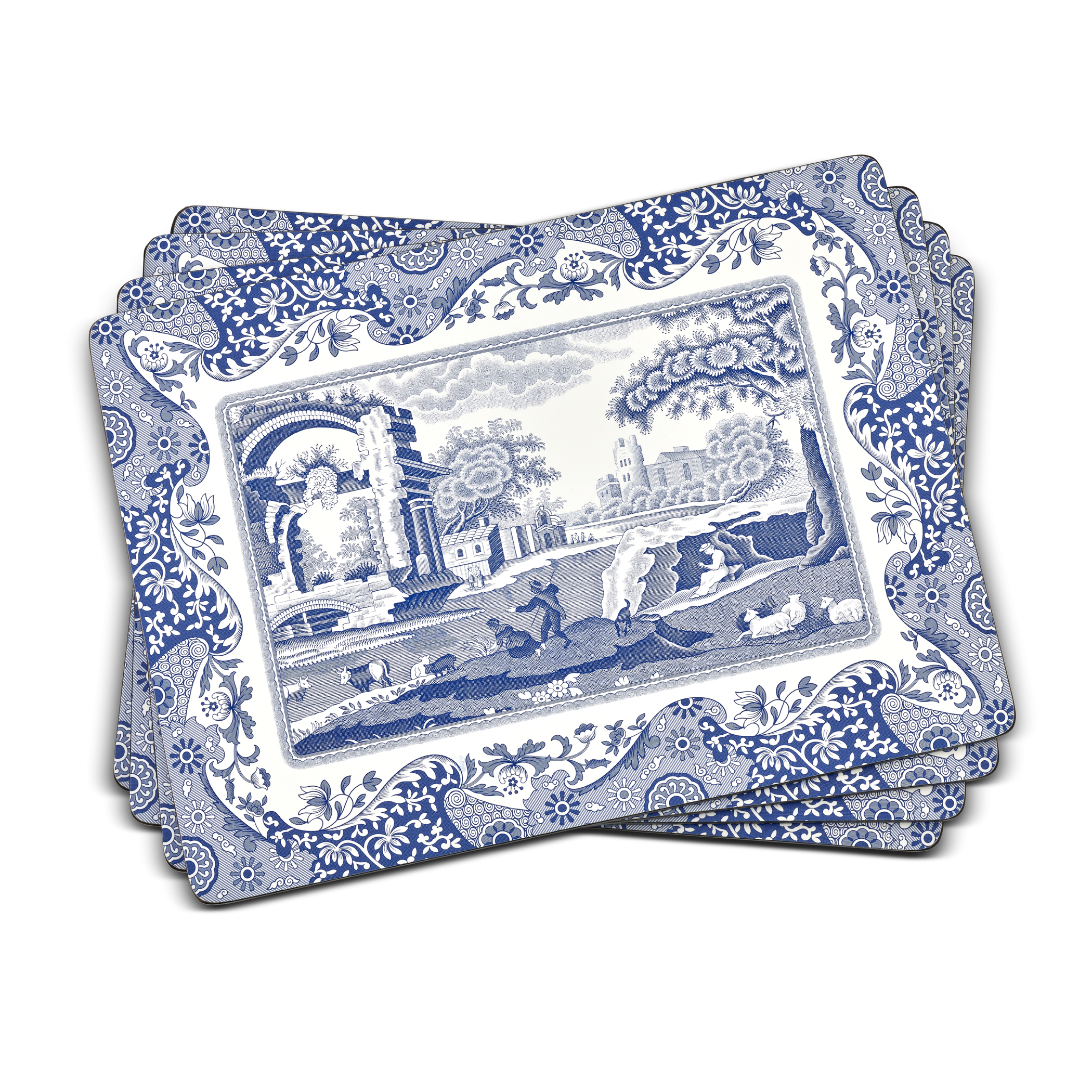 Blue Italian Set of 4 Placemats image number null