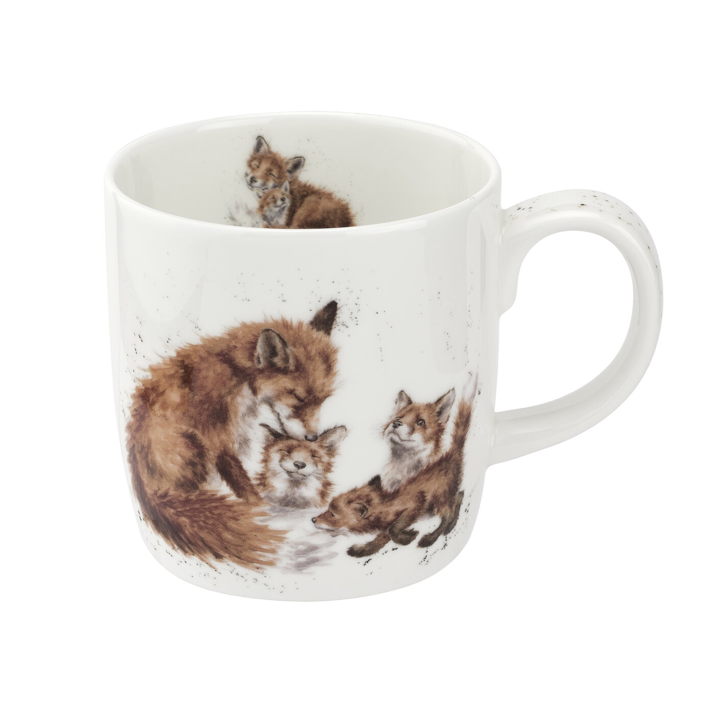 Wrendale Designs Bedtime Kisses 14 fl.oz. Mug, Foxes image number null