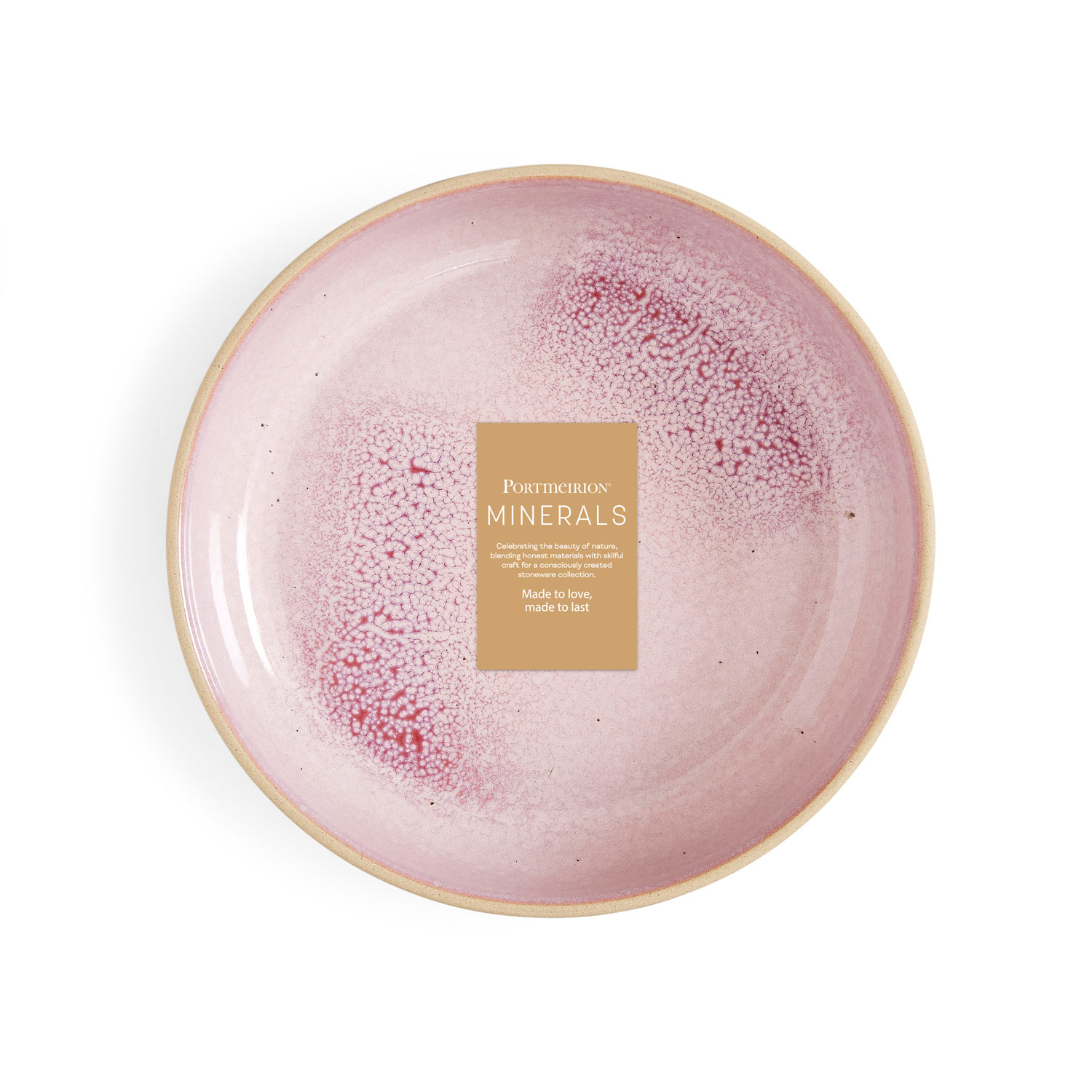 Minerals Low bowl, Rose Quartz image number null