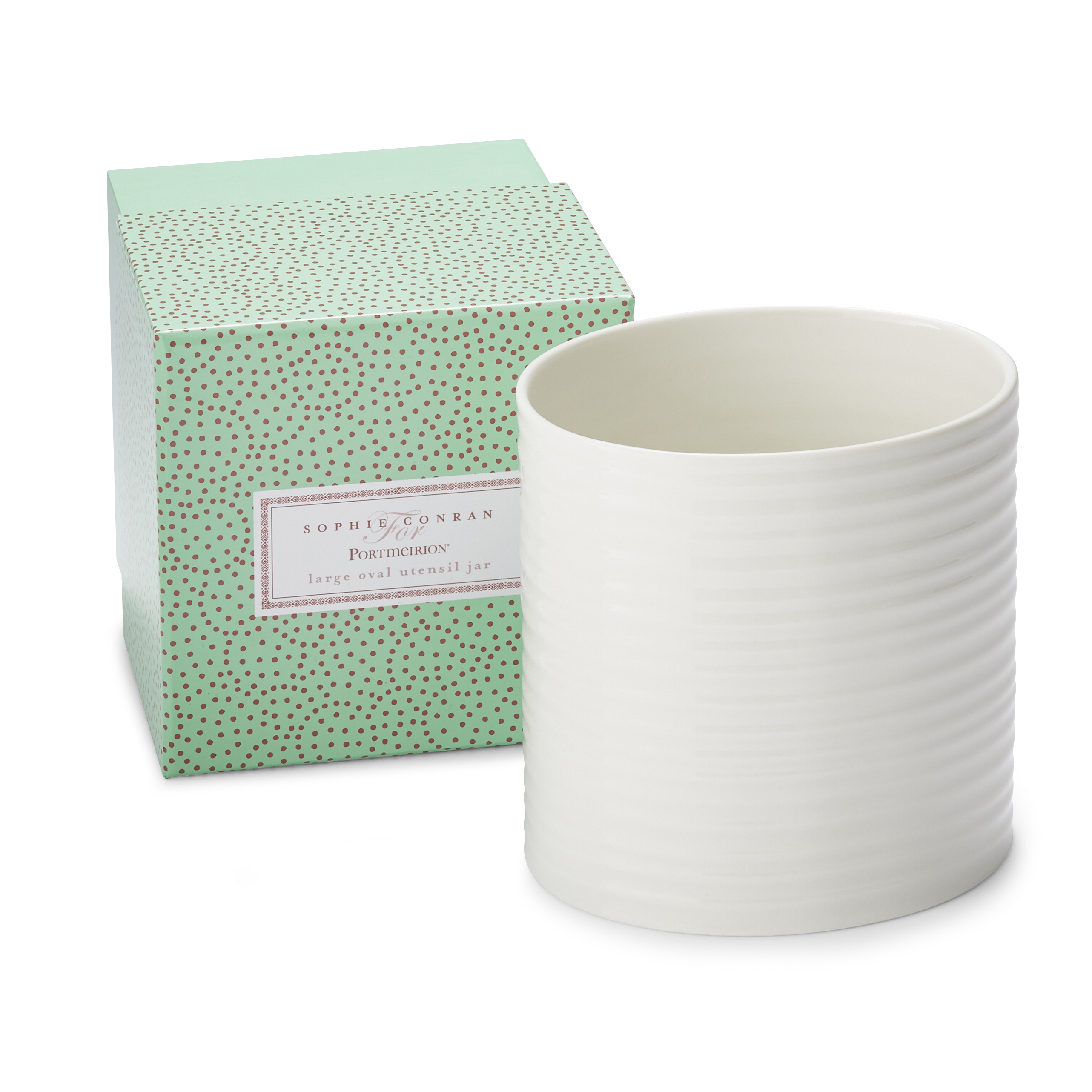 Sophie Conran for Portmeirion White 7.5 Inch Oval Utensil Holder Large image number null